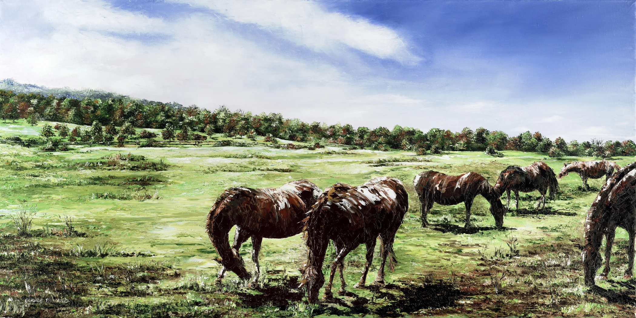 On the Bright Side of the Road, Oil 24x48