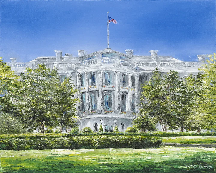 White House in Spring, Oil 18x24