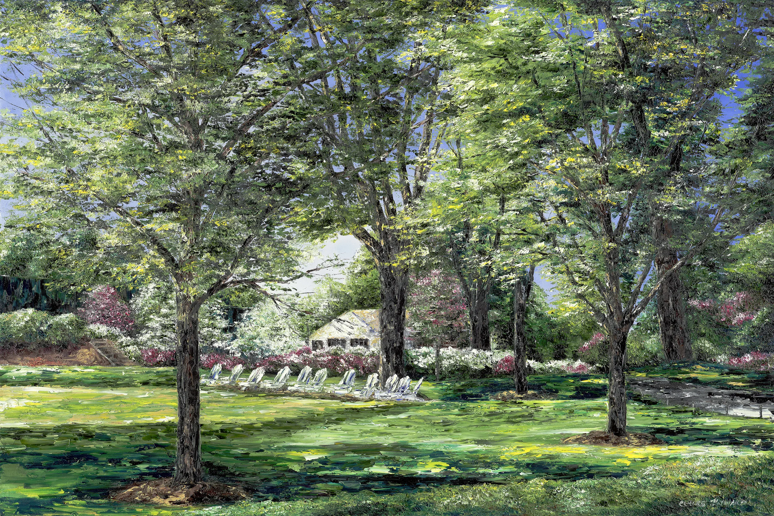 Spring at Columbia, Oil 36x48