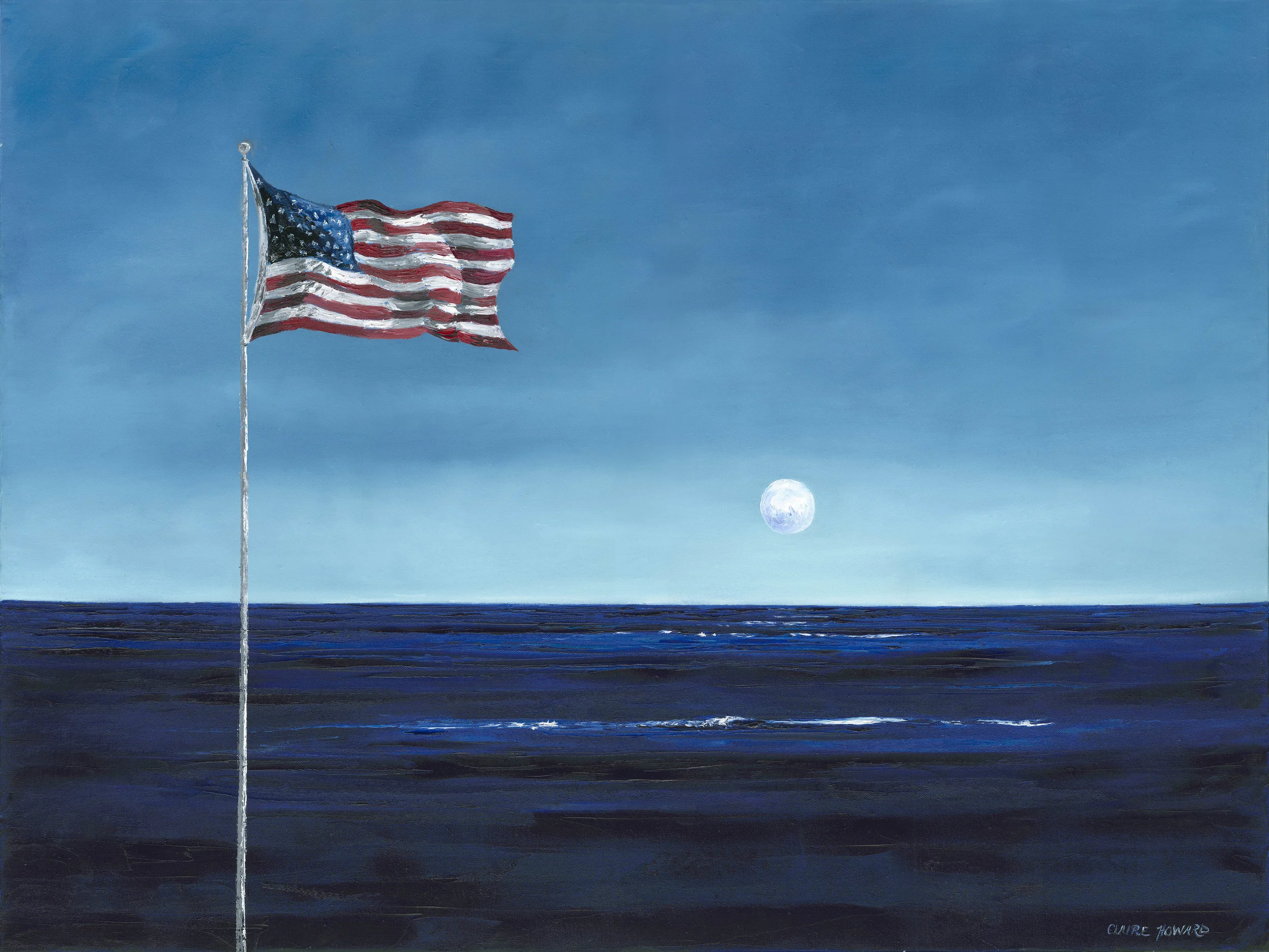 Moonlight Over America, Oil 30x40