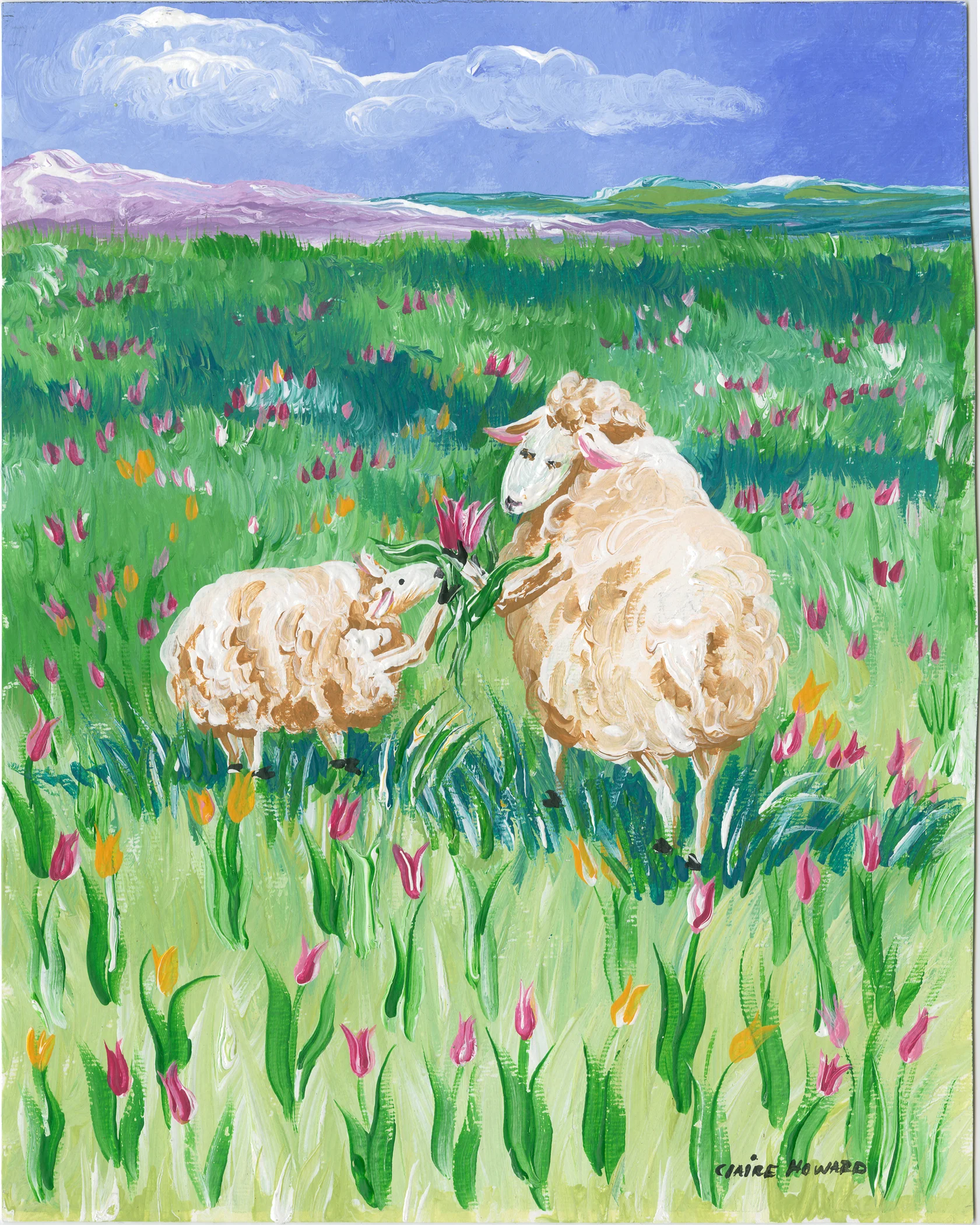 Flowers, Acrylic 8 x 10