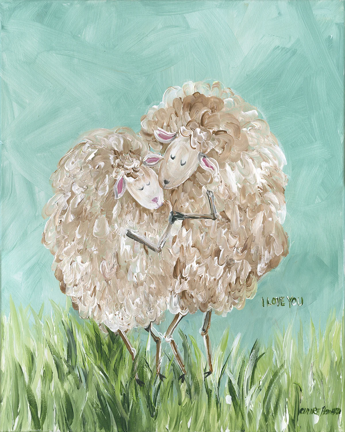 I Love You, Acrylic 9 x 11