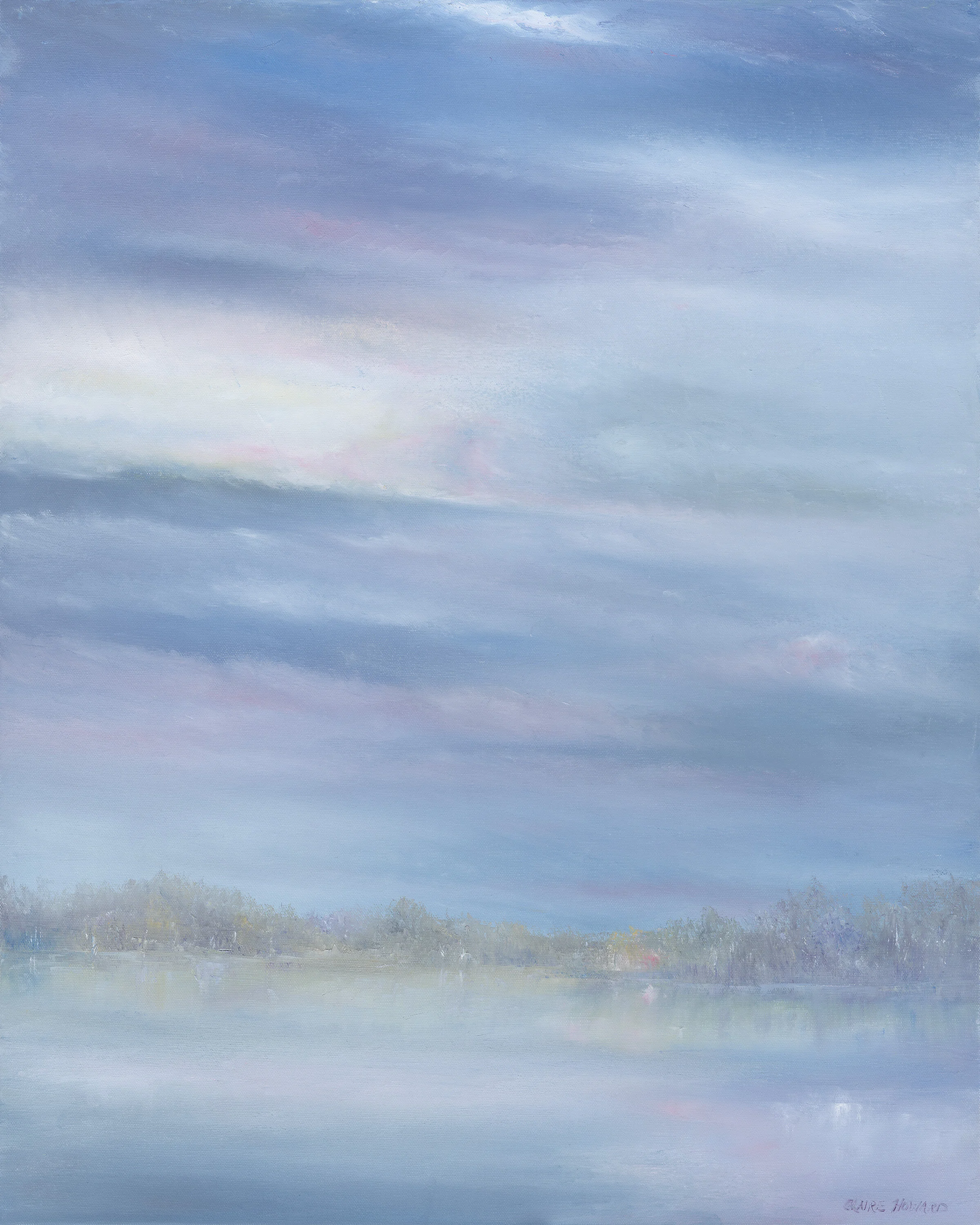 Softly Setting on the River, Oil 24x30