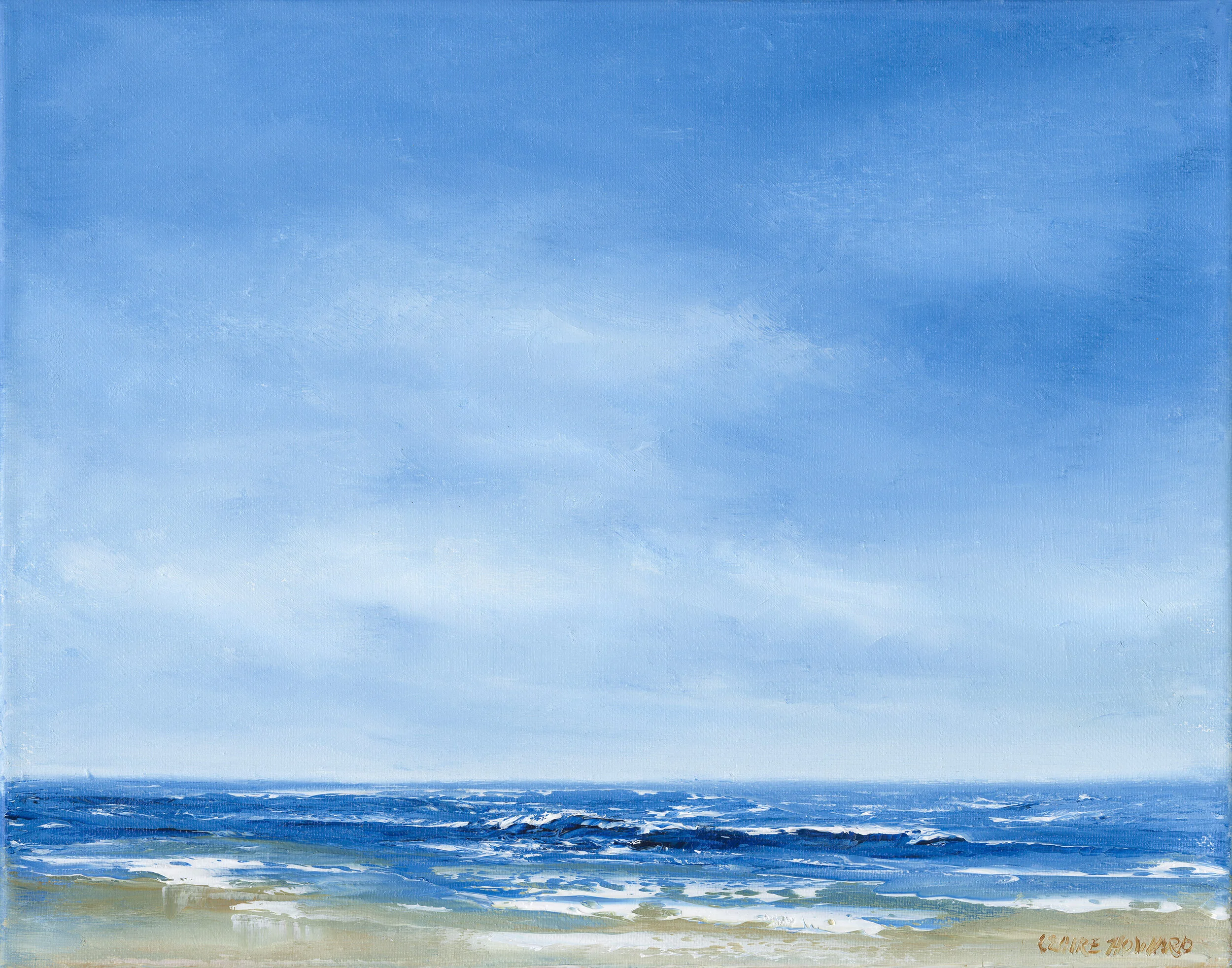 From My Beach Chair, Oil 11x14