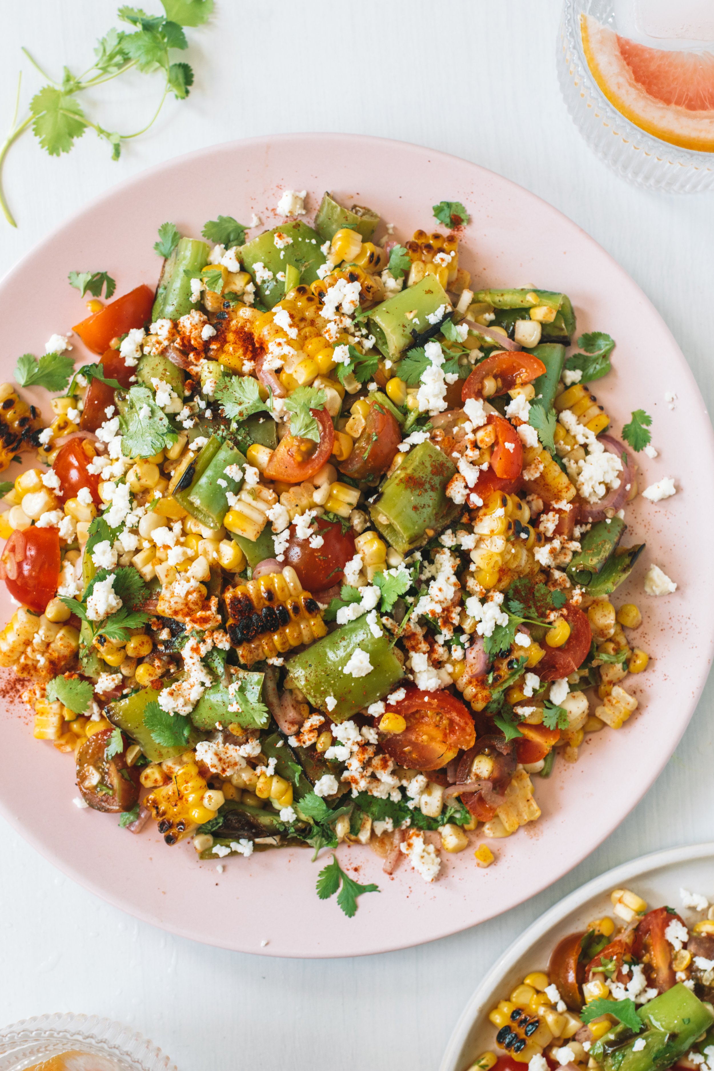 Charred Corn and Anheim Pepper Salad