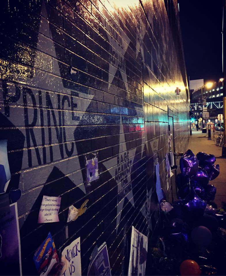 The Prince Memorial right outside of his club, First Avenue, Minneapolis.