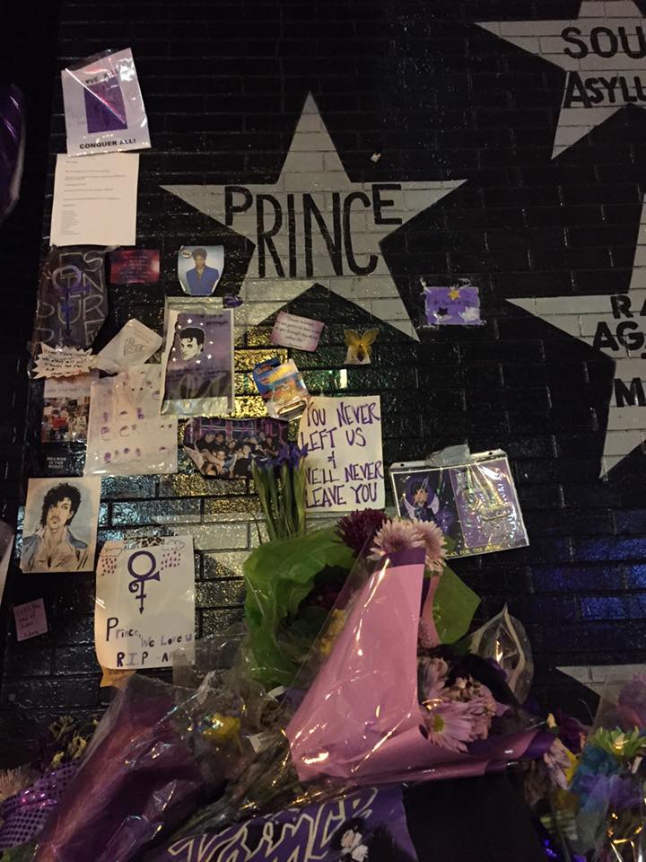 Prince Tribute outside of his club, First Avenue, Minneapolis.
