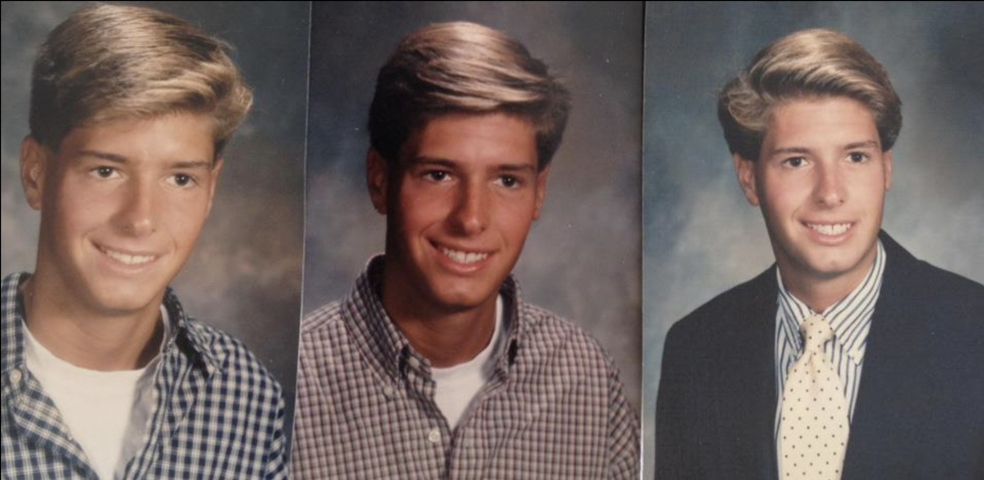Greenwich High School pics (from L to R): Sophomore (1994), Junior (1995) and Senior (1996).