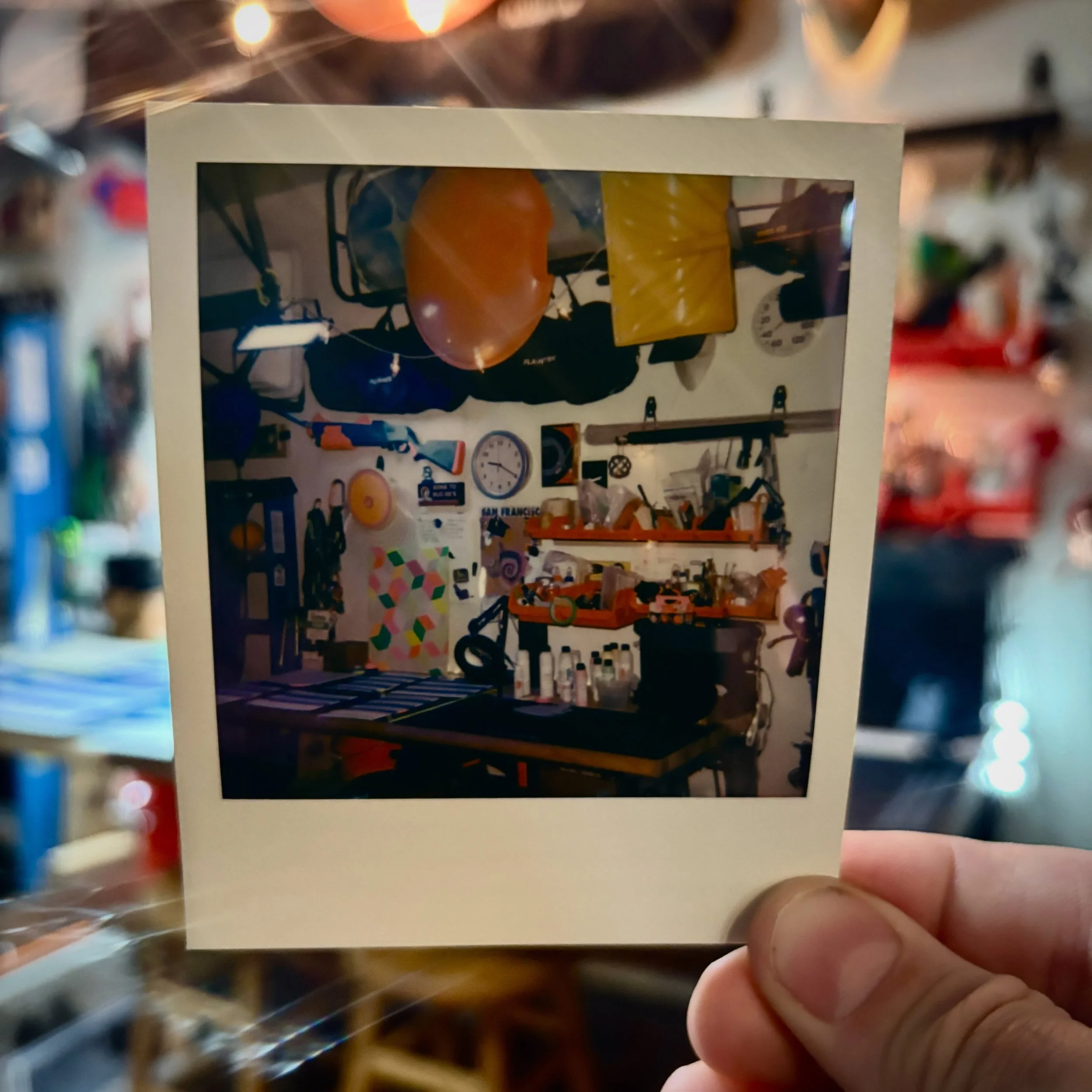 Studio frames with a Polaroid Sun 600 SE. Last night I learned that the Sun 600 SE was the 50th Anniversary edition released in 1987. 
Get lost in the whimsy.
🐻&zwj;❄️☀️🍱
.
.
.
#makesomething #makepictures
#makememories #polaroid
#staycurious
🍰