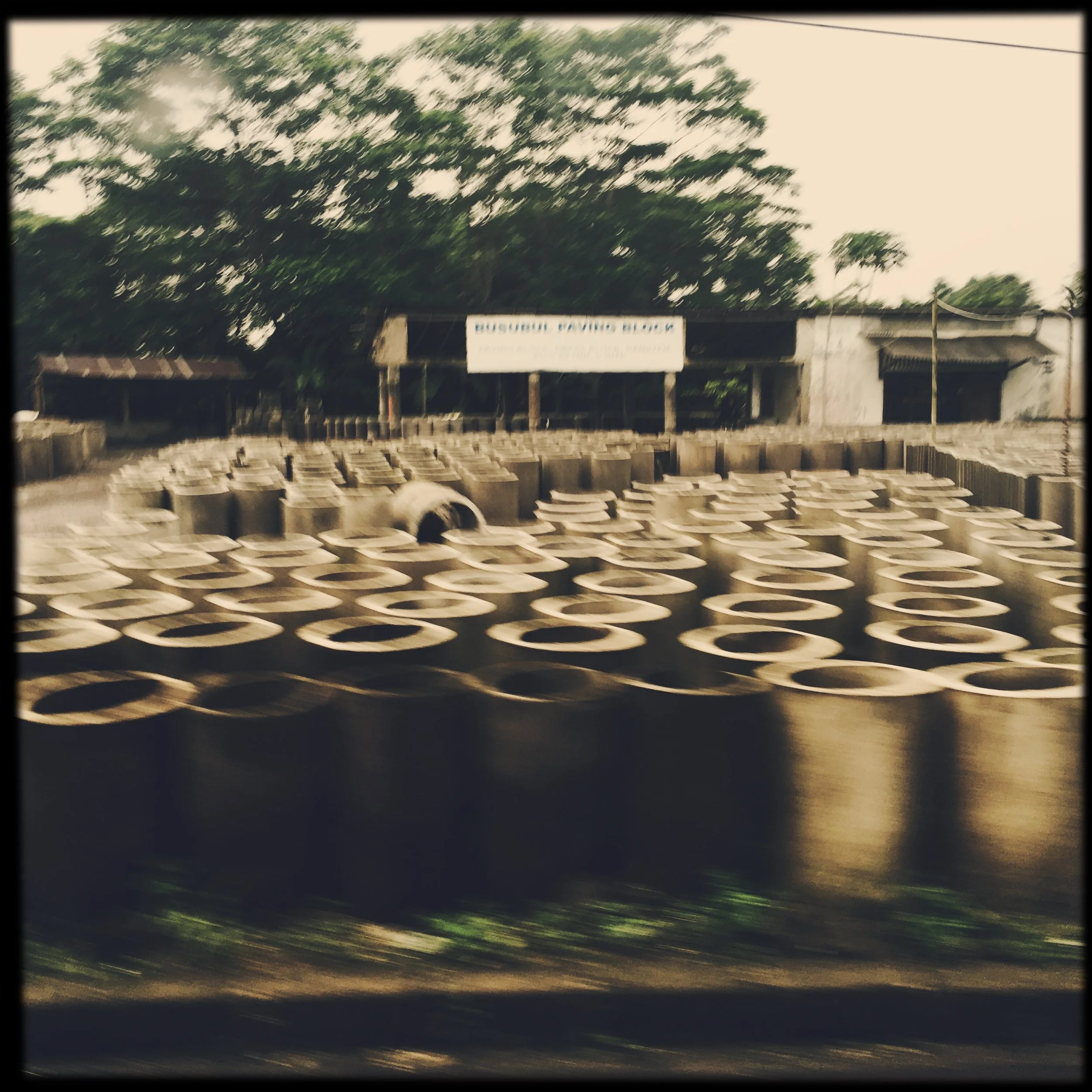 cement drums, West Java