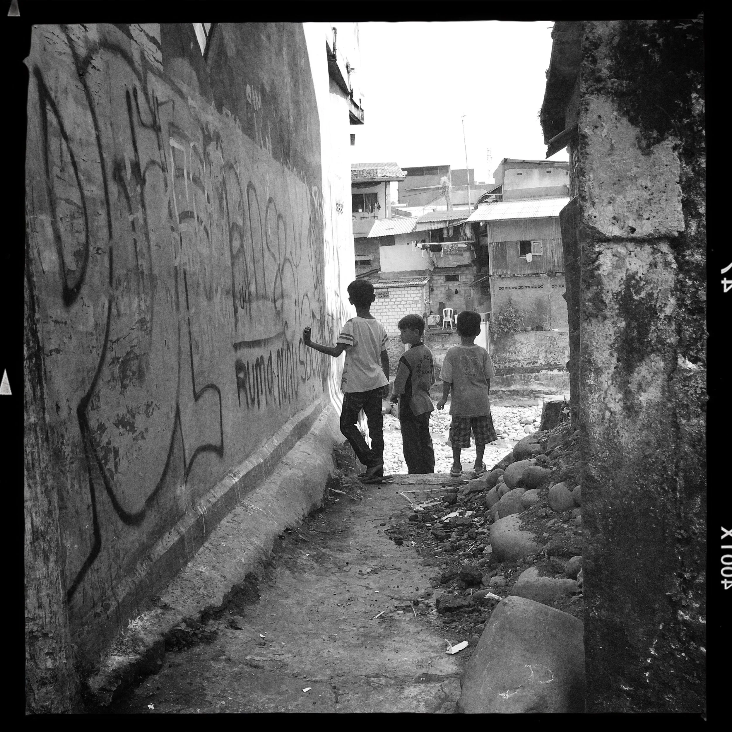 Boys by the river, Bogor, Indonesia