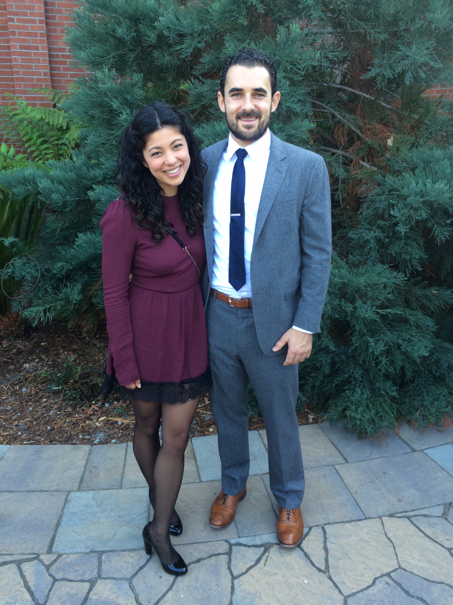 This is us when we are not panicking, because we're at a wedding and have recently showered. 