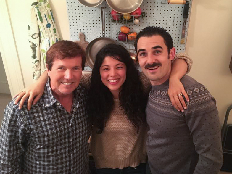 This photo wasn't taken when we did the interview, it was taken at Thanksgiving. Adam doesn't have a mustache anymore, is really the only change though. Oh, and also we don't live in that apartment anymore. 