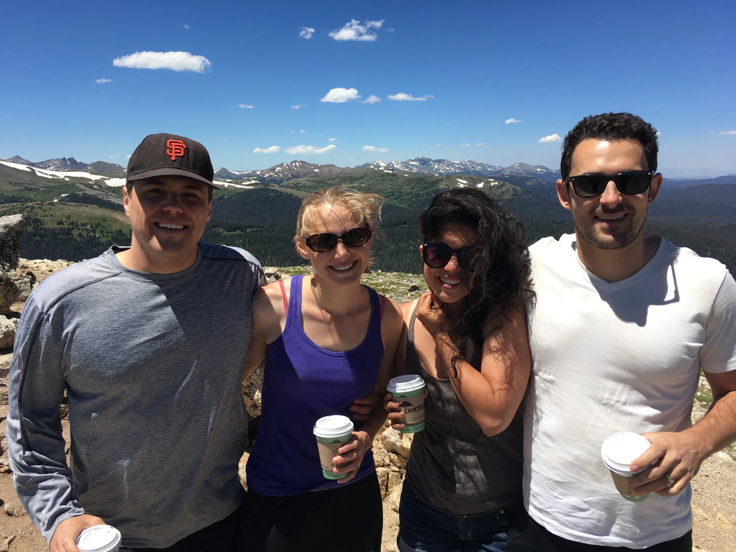 Look! Friends Grant and Megan! Also, it's worth noting that, even in the height of summer, it's chilly af at the top of the Rocky Mountain National Park. 