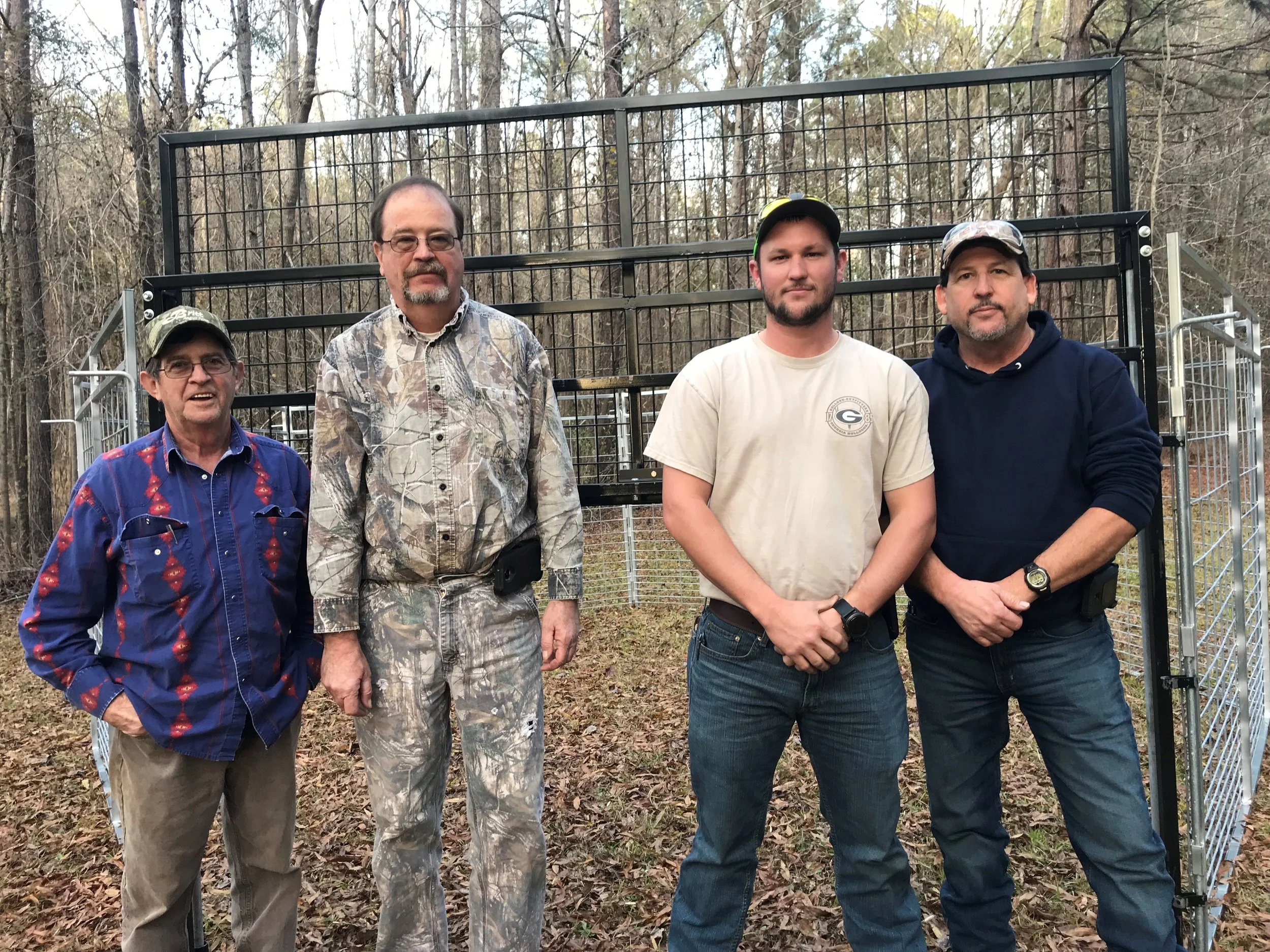 Pictured from Left to right: Pat Hardy, Piedmont Conservation District Chairman, Ricky Yarbrough, Piedmont Conservation District Supervisor and GACD Feral Hog Committee Member, Brandon Griswell and Wesley Griswell, Hog Control Custodians 