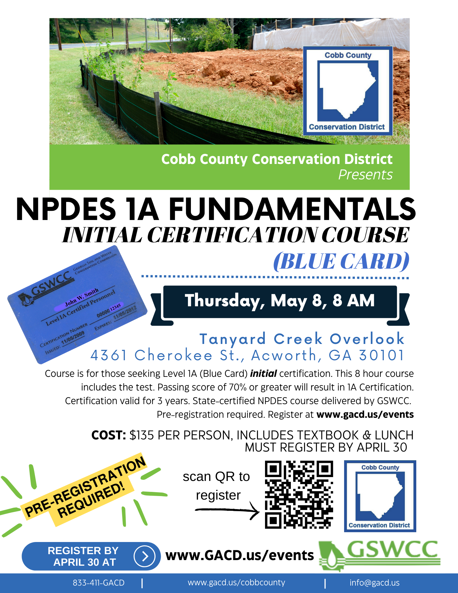 NPDES Level 1A Fundamentals (Blue Card) Initial Certification Course