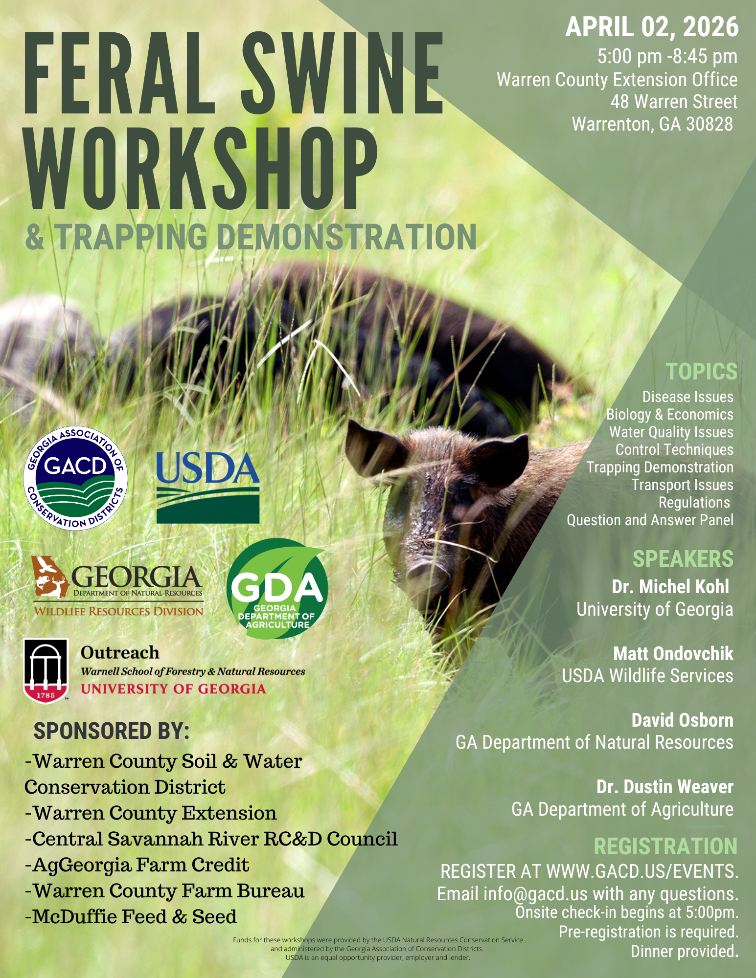 Warren County Feral Swine Workshop