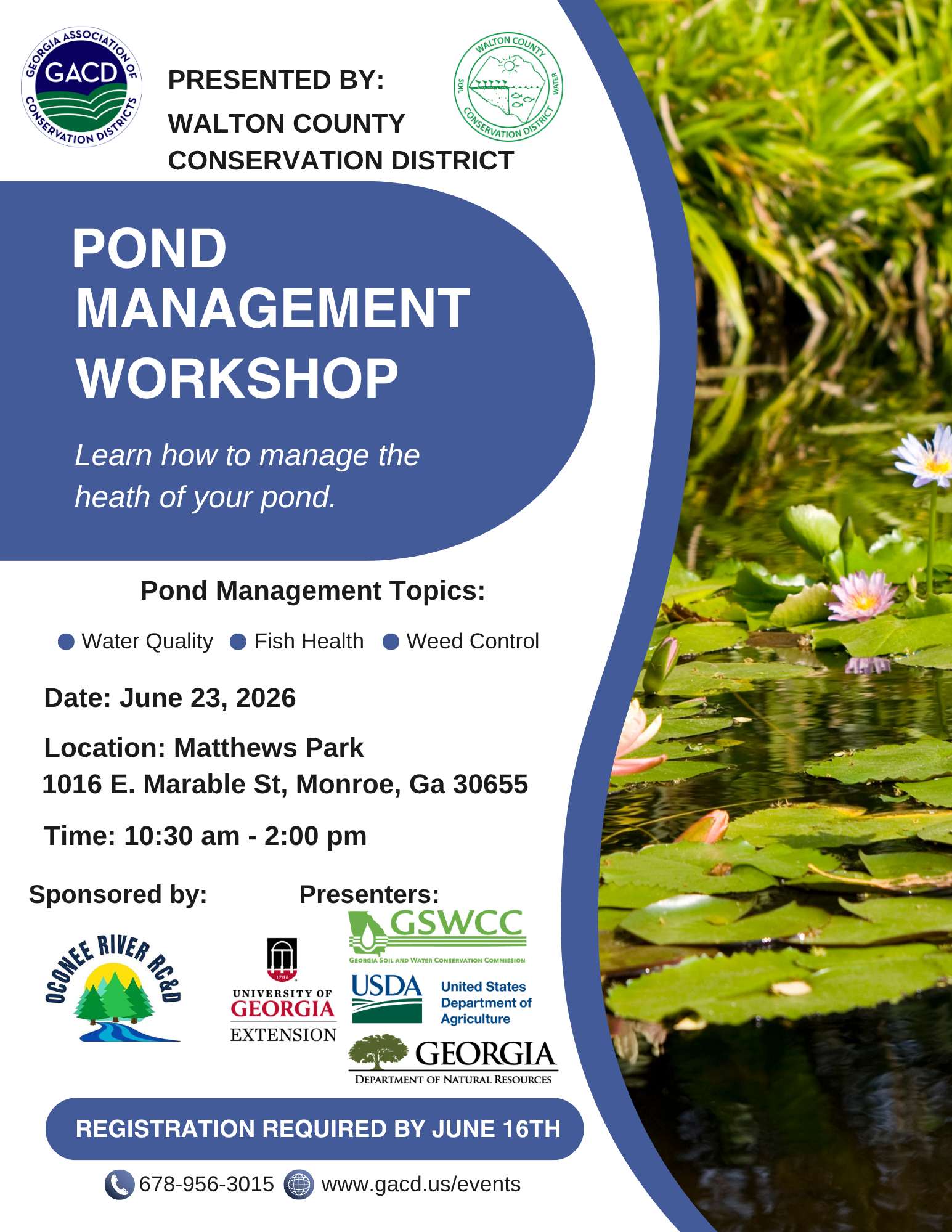 Walton County Pond Management Workshp
