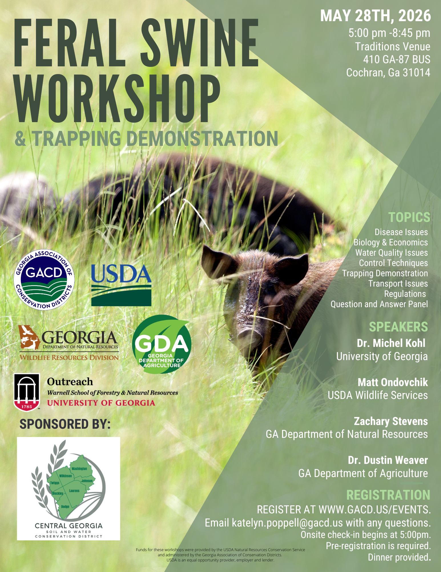 Central Georgia Feral Swine Workshop 
