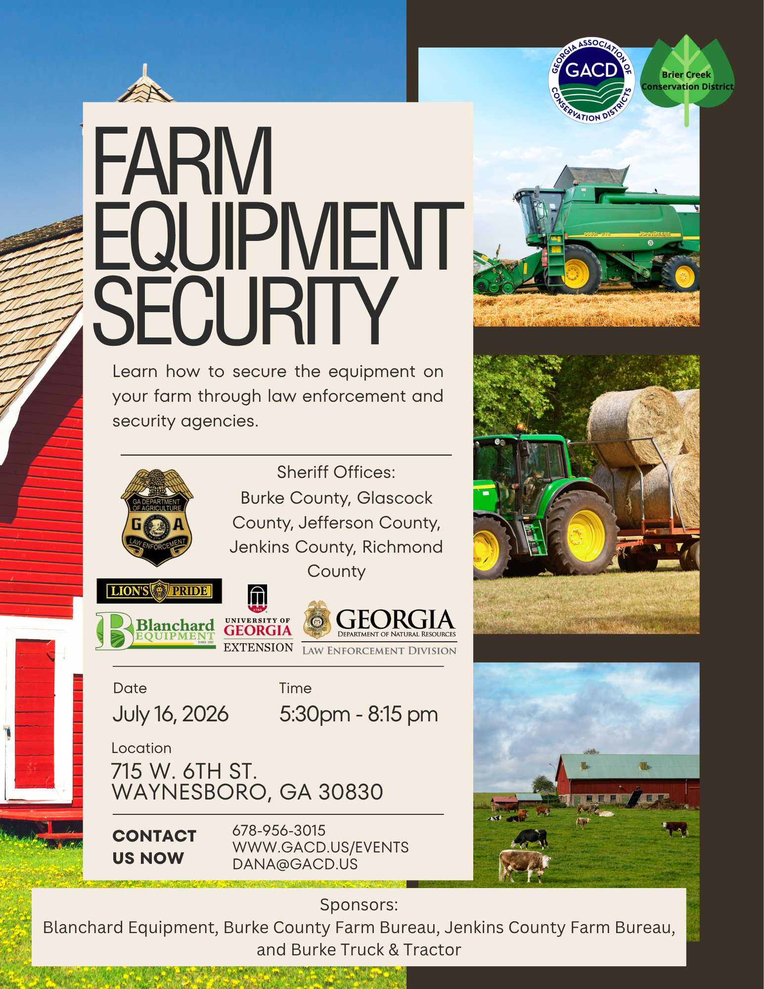 Brier Creek SWCD Farm Equipment Security Workshop