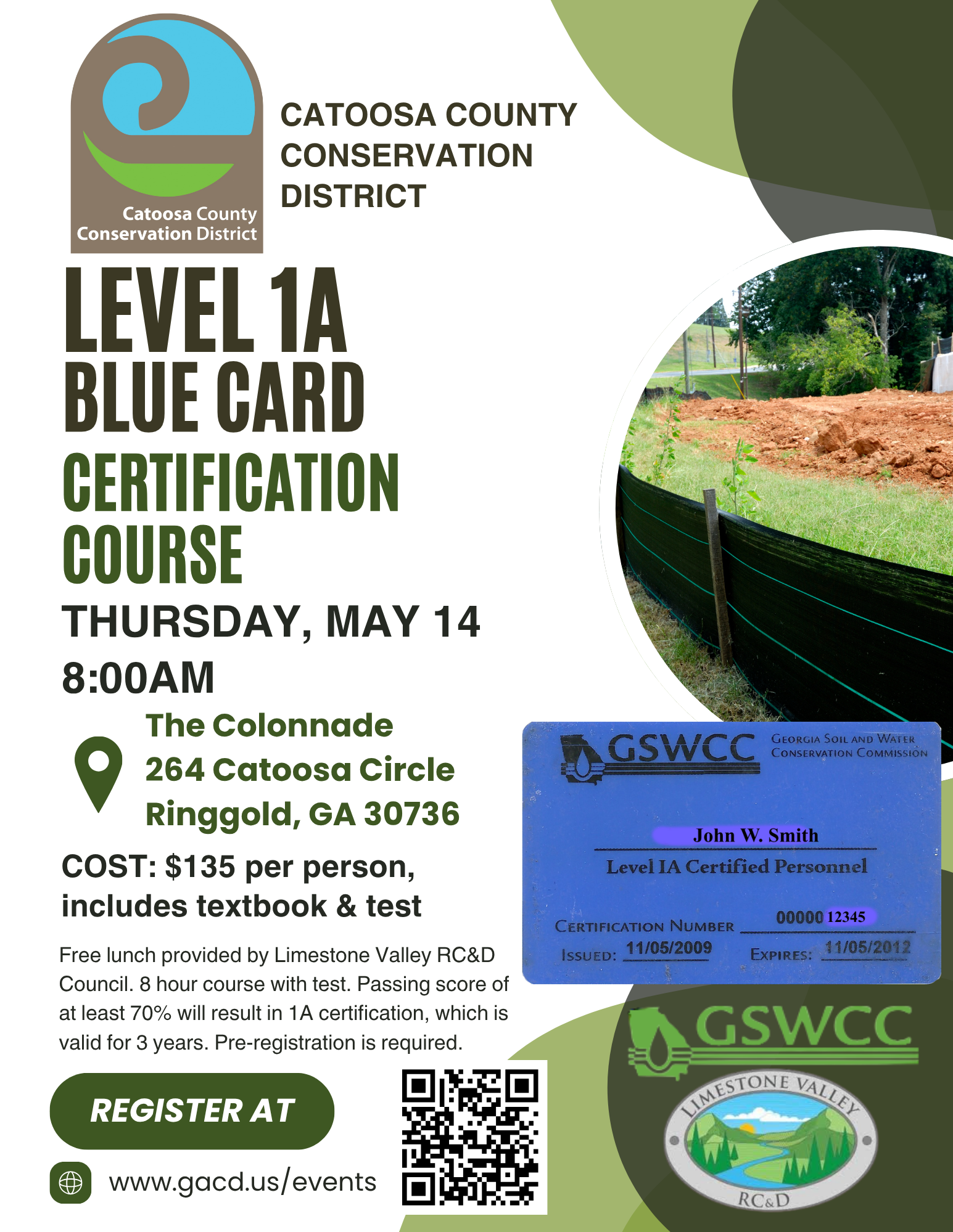 Catoosa County Level 1A Blue Card Course
