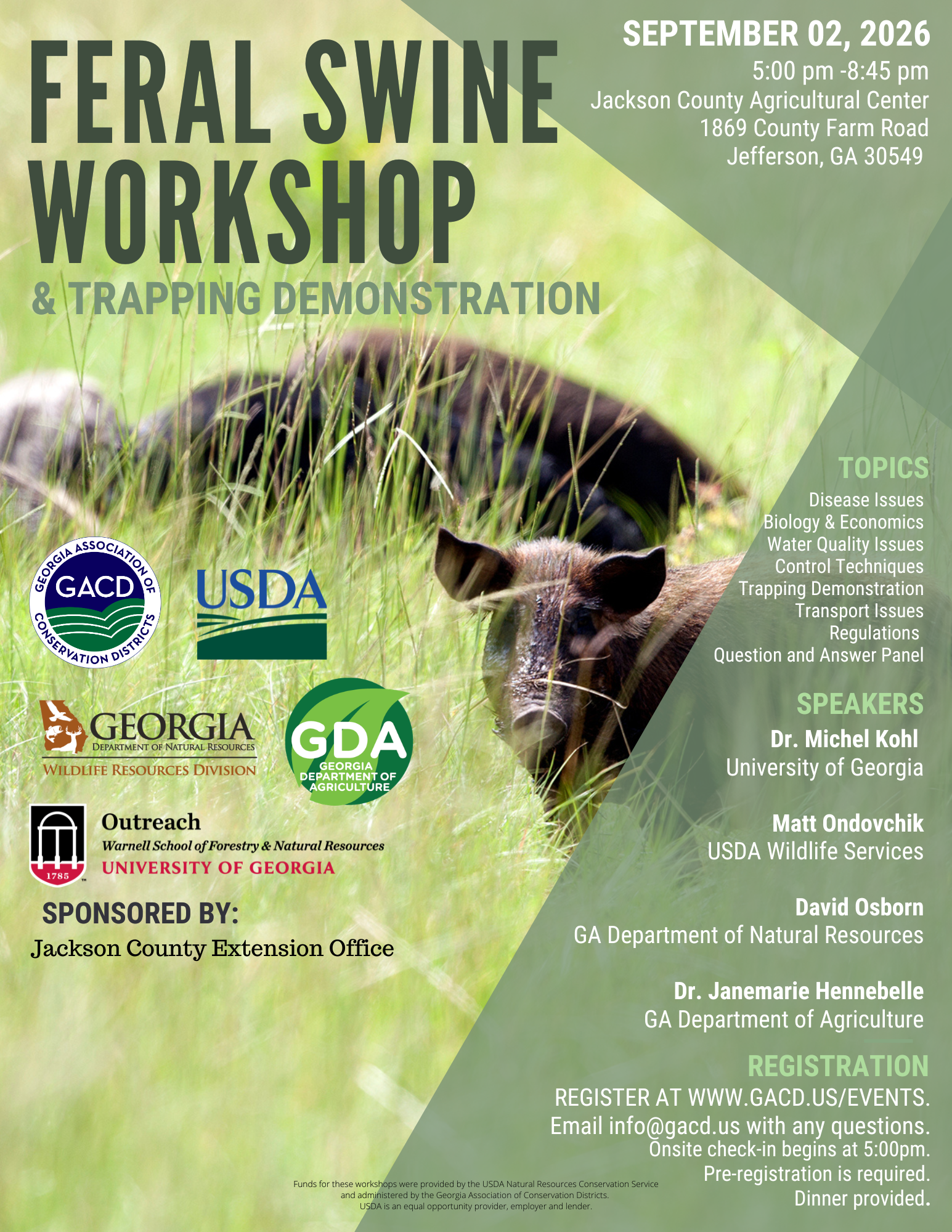 Jackson County Feral Swine Workshop