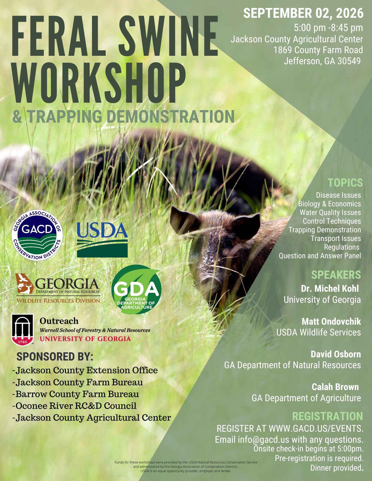 Jackson County Feral Swine Workshop