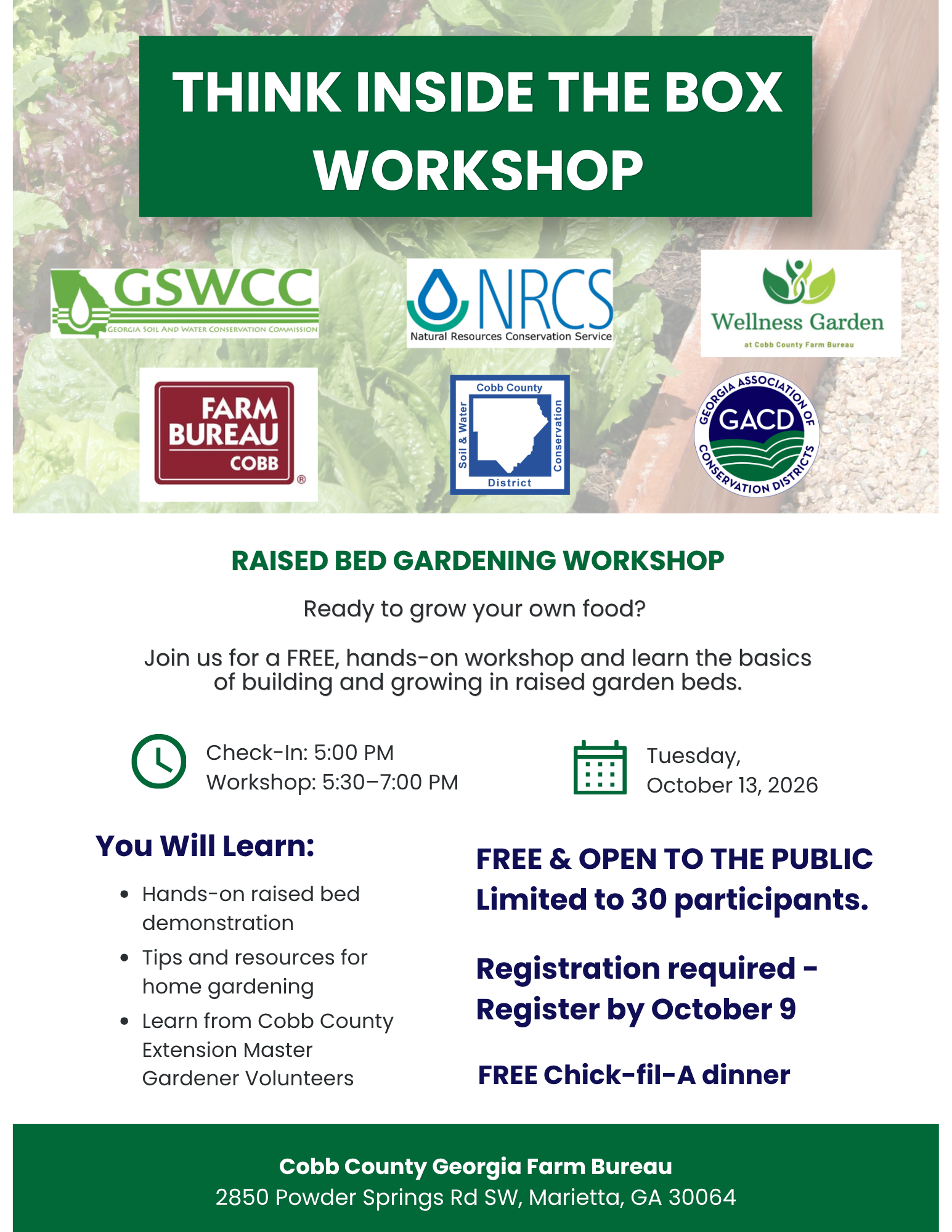 Cobb County Raised Bed Workshop