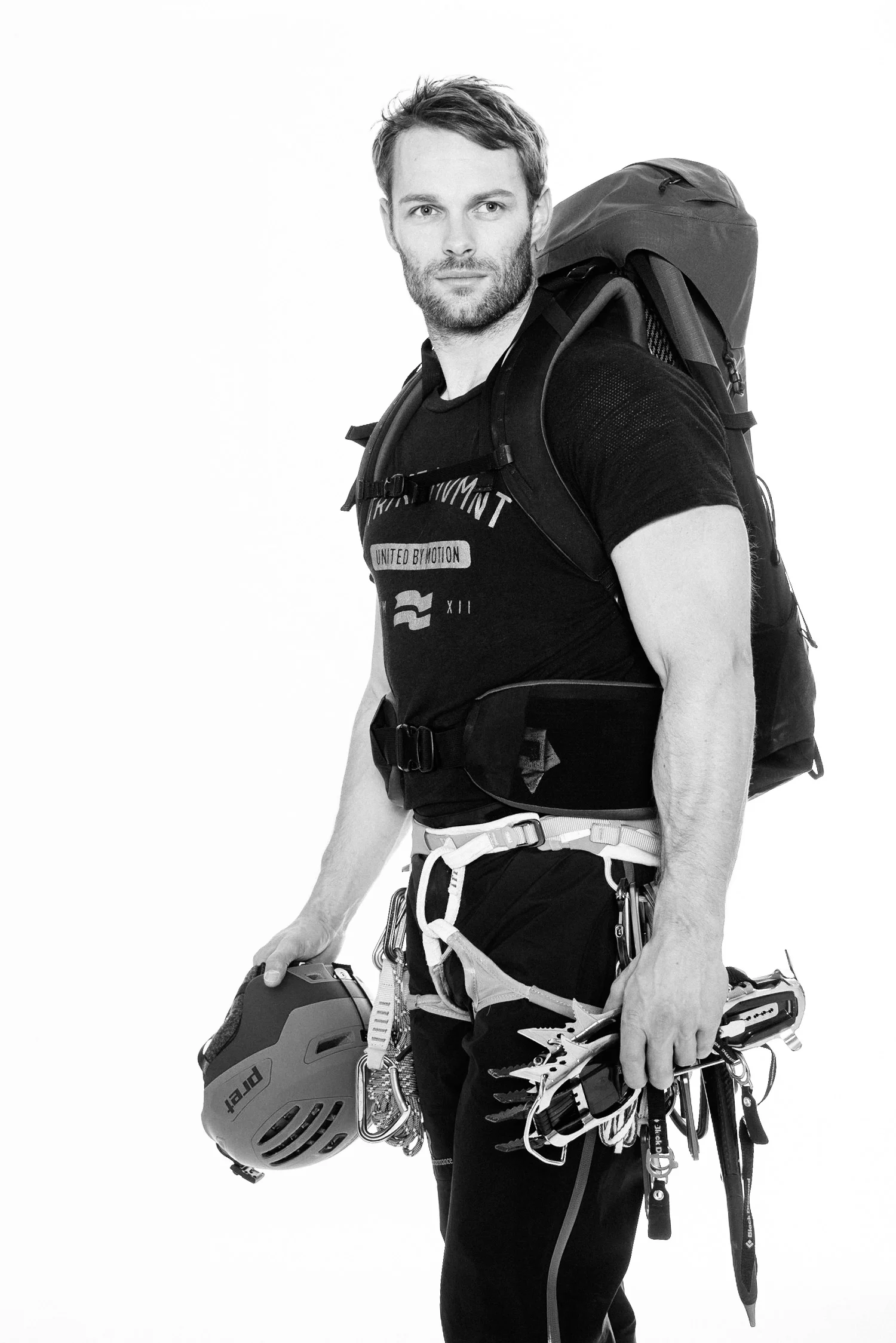 A minimalistic portrait of athlete, model, actor Mark Milburn.