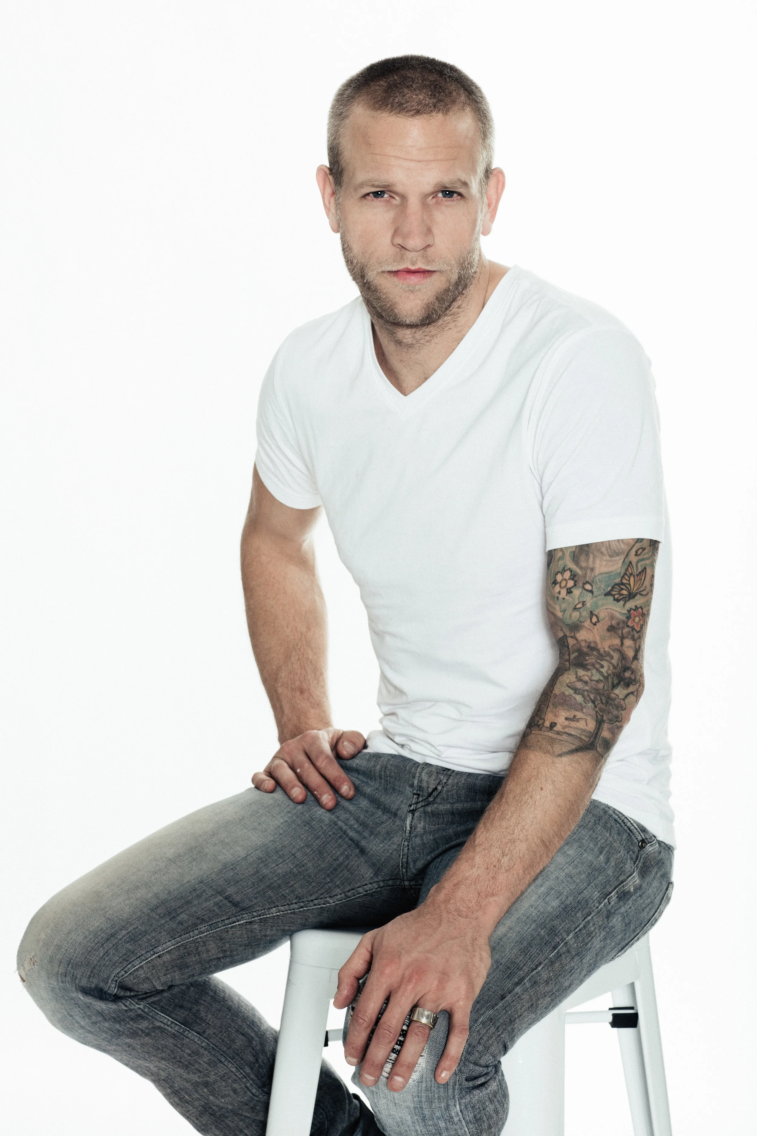 Studio portrait of former Vancouver White Caps team captain Jay DeMerit.