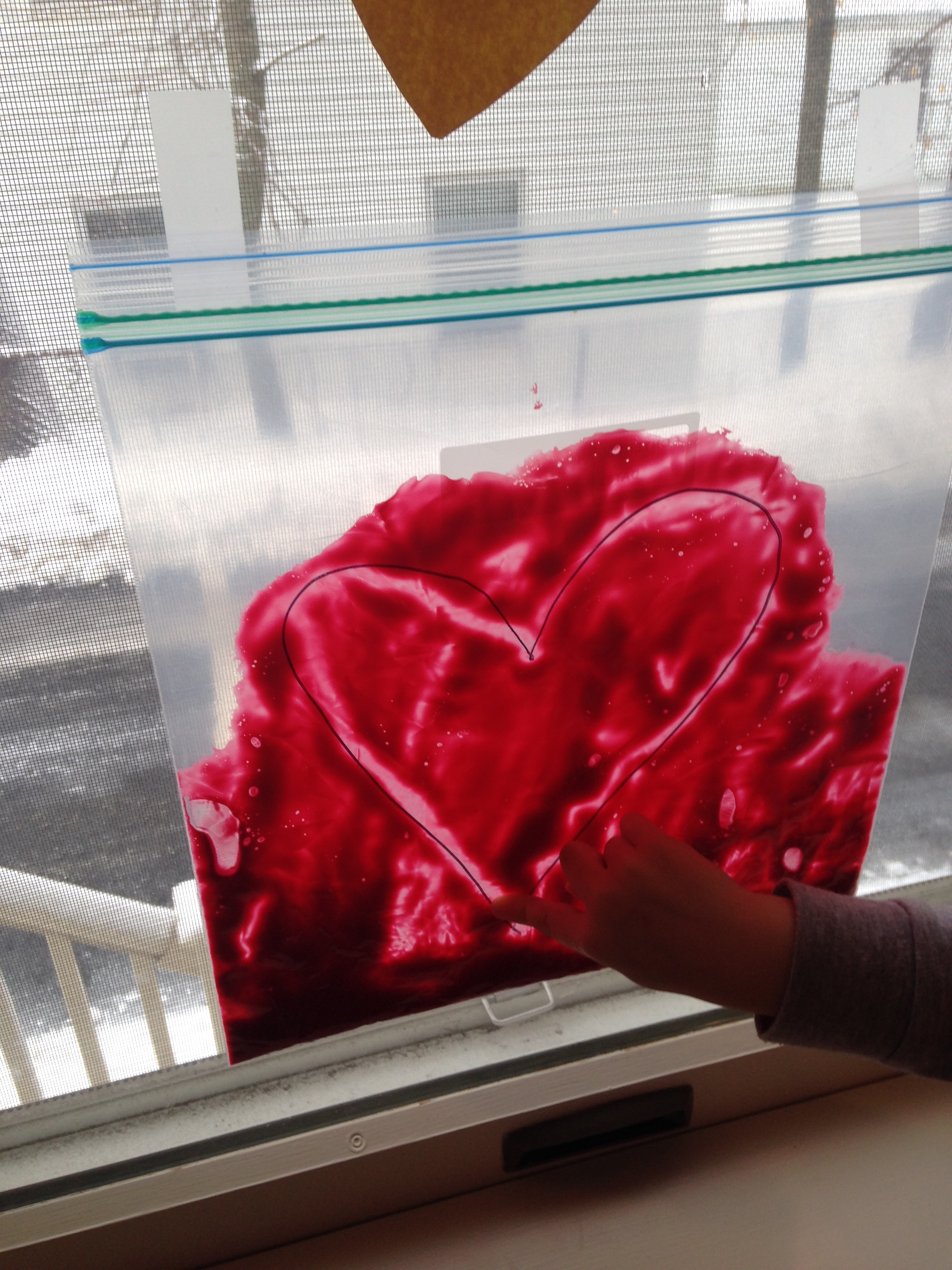 Heart tracing with paint