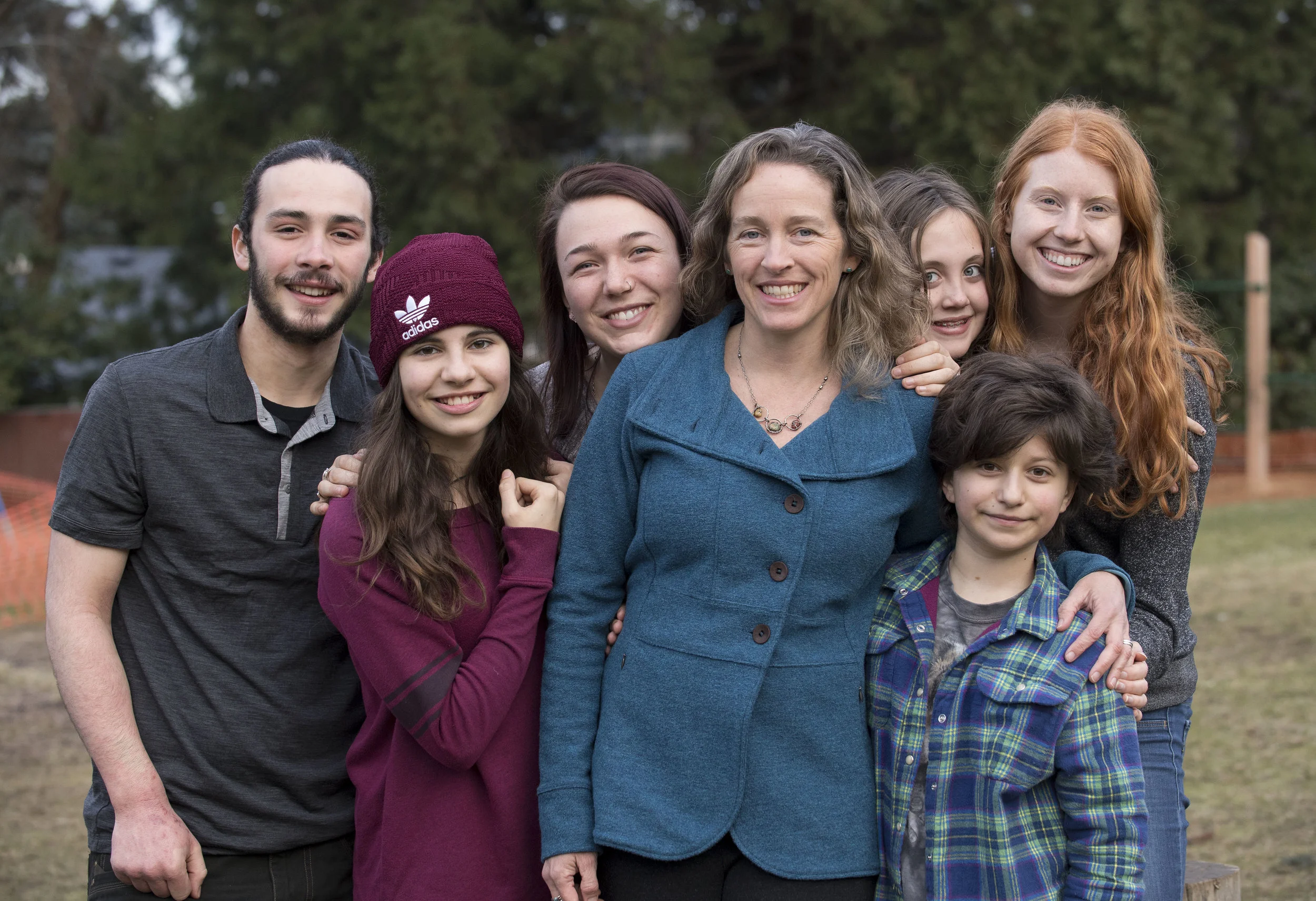 Tia with some of her fellow #youthvgov plaintiffs and attorney Julia Olson. Photo: Robin Loznak