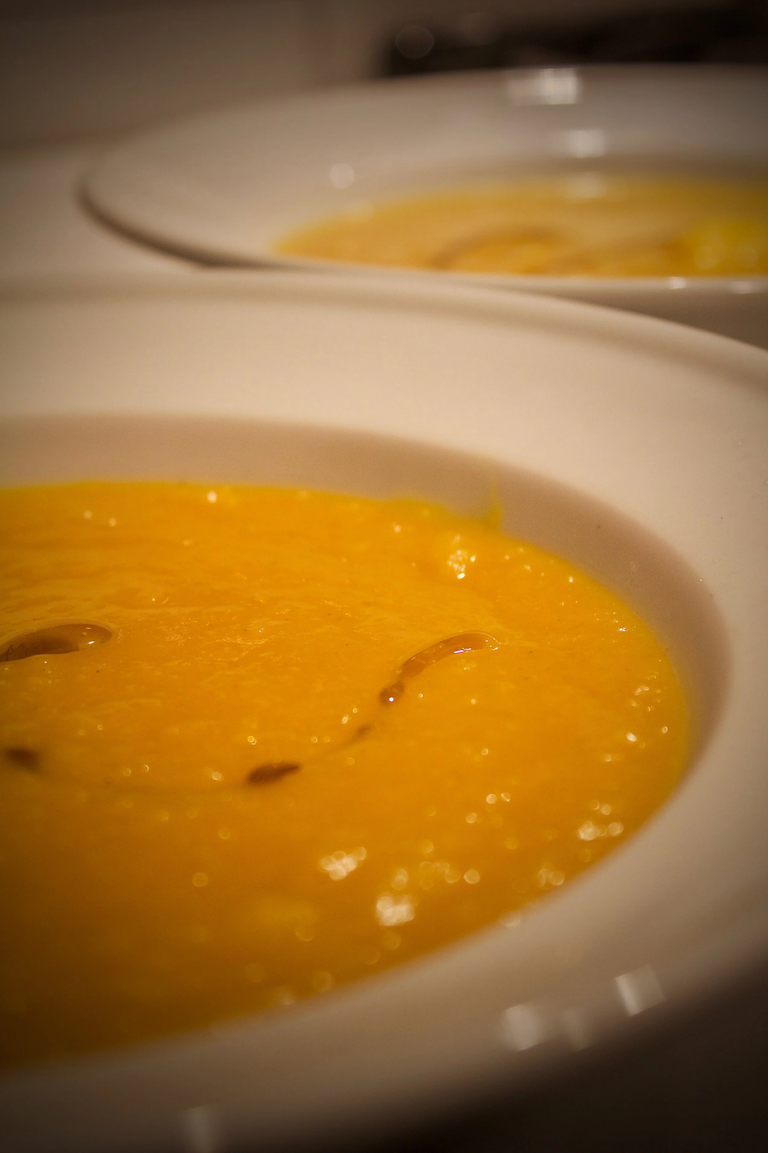 Finishing the Farm Box: "Golden" Saffron Turmeric Acorn Squash Soup