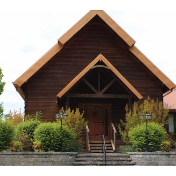Reminiscing a little today!  This one of a kind, Gable Log Home Church is one of our Limited Edition 6x12 Cypress log structures! Such a beautiful worship place! #loghomeliving #loghomes