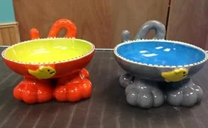 bowls with feet