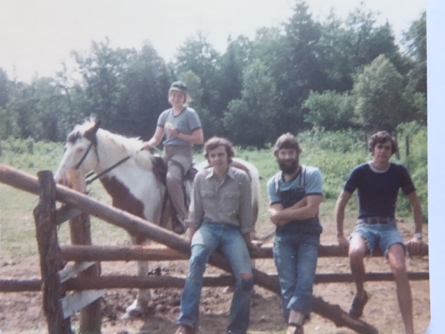  In northeast Maine with Russ Vivier, center, and Dave Martin, along with an unidentified rider, late 1970s. 