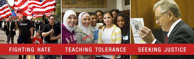 Southern Poverty Law Center website banner.
