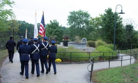 9/11 Memorial at UMass Lowell, rededication ceremony, 2011 (photo courtesy of UML)