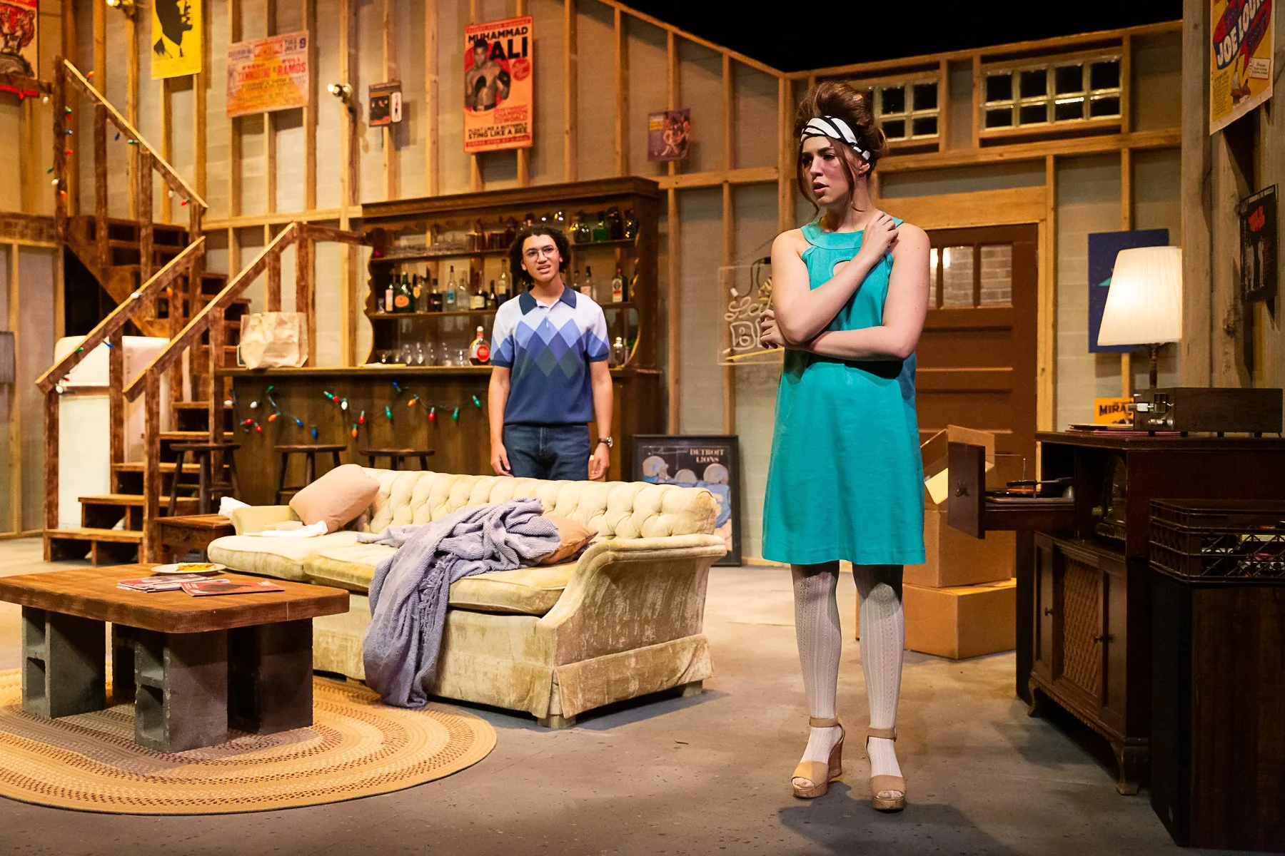  Detroit ‘67 by Dominique Morisseau  Sam Houston State University, Spring 2022  📸:Lynn Lane  Assistant Director: Joan Leah Alexander  Stage Manager: Javon Rougely  Scenic Design: Nicholas Graves  Costume Design: George Curry  Lighting Design: Eric M