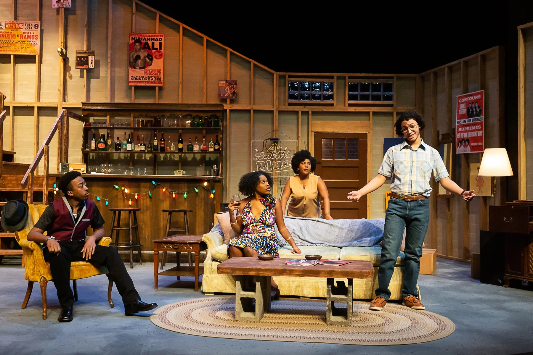  Detroit ‘67 by Dominique Morisseau  Sam Houston State University, Spring 2022  📸:Lynn Lane  Assistant Director: Joan Leah Alexander  Stage Manager: Javon Rougely  Scenic Design: Nicholas Graves  Costume Design: George Curry  Lighting Design: Eric M