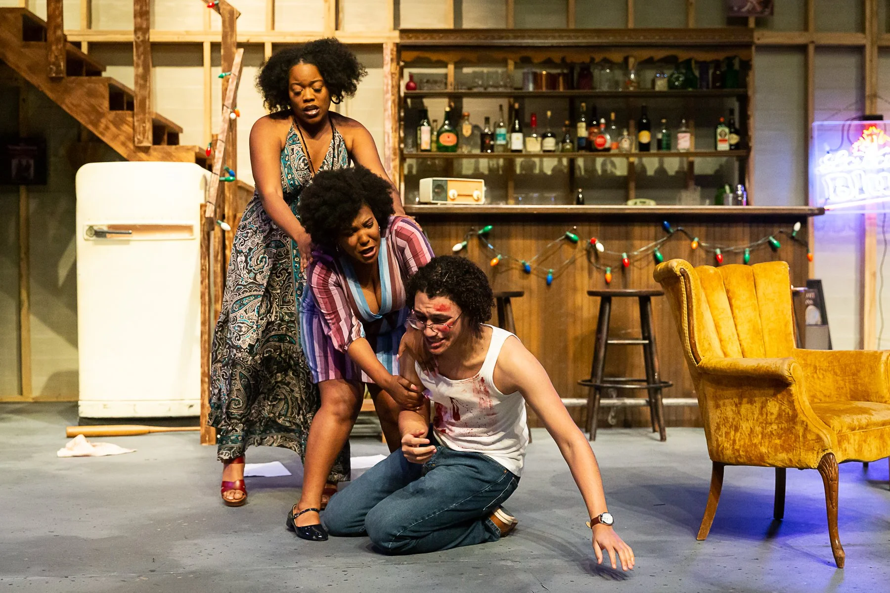  Detroit ‘67 by Dominique Morisseau  Sam Houston State University, Spring 2022  📸:Lynn Lane  Assistant Director: Joan Leah Alexander  Stage Manager: Javon Rougely  Scenic Design: Nicholas Graves  Costume Design: George Curry  Lighting Design: Eric M