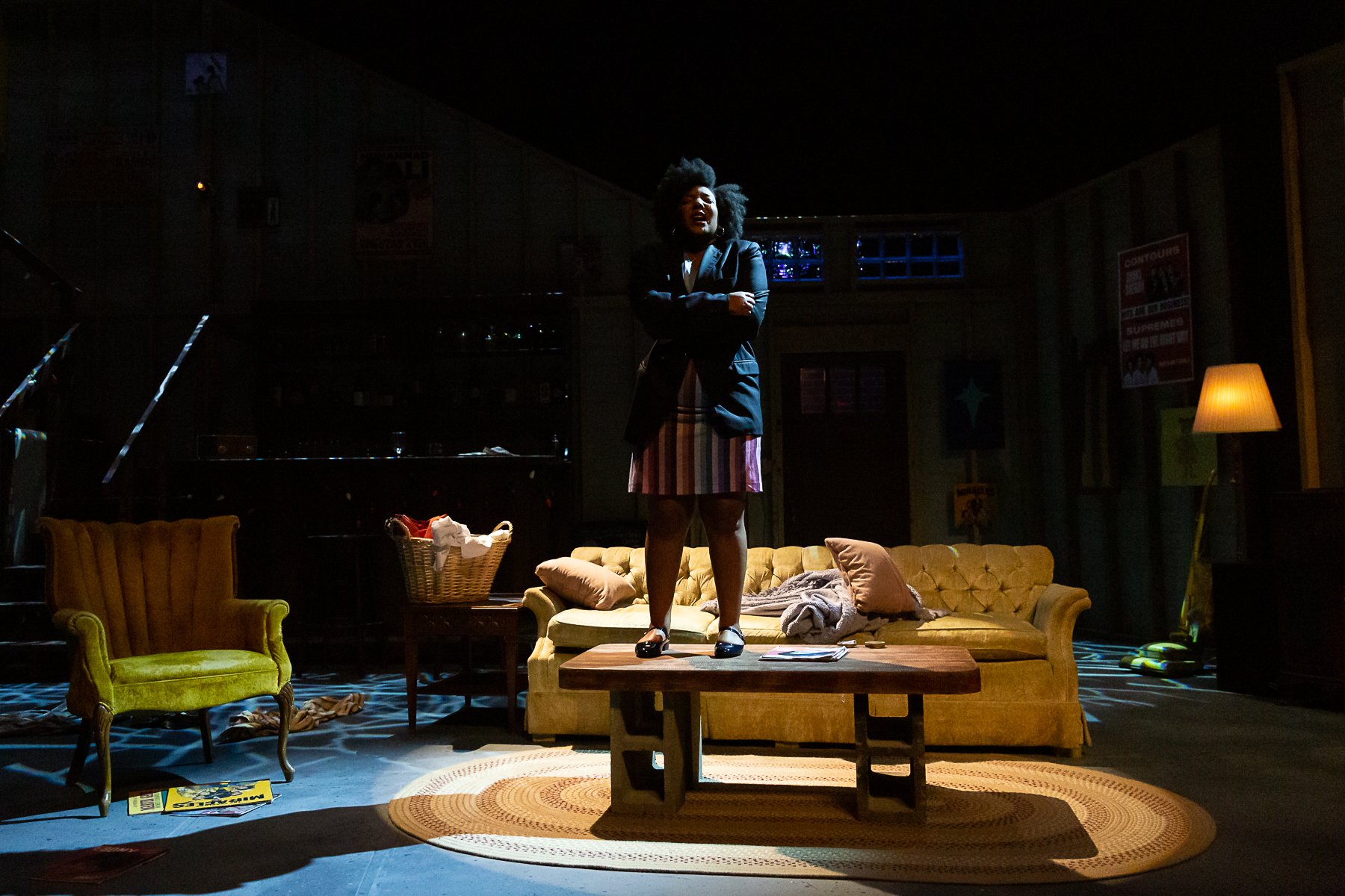  Detroit ‘67 by Dominique Morisseau  Sam Houston State University, Spring 2022  📸:Lynn Lane  Assistant Director: Joan Leah Alexander  Stage Manager: Javon Rougely  Scenic Design: Nicholas Graves  Costume Design: George Curry  Lighting Design: Eric M