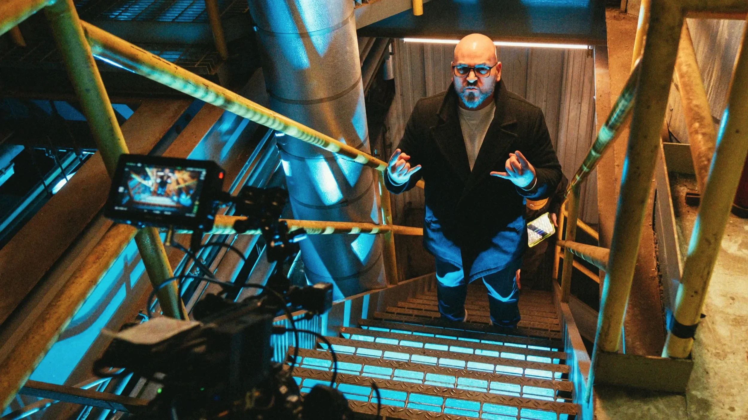 On set as a behind the scenes photographer for a commercial shoot with Boston Dynamics robotics company based in Boston Massachusetts