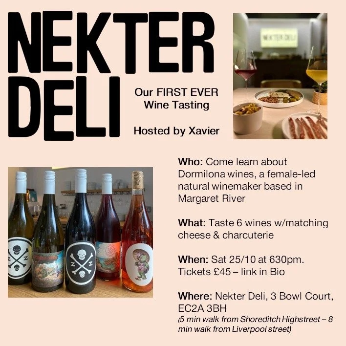 Finally! The moment you've all been waiting for ... 

We are hosting our first EVER in-house wine tasting, well, actually Xavier is hosting our first EVER in-house wine tasting.

We (or rather, he) will be serving up 6 wines from the amazing @dormilo