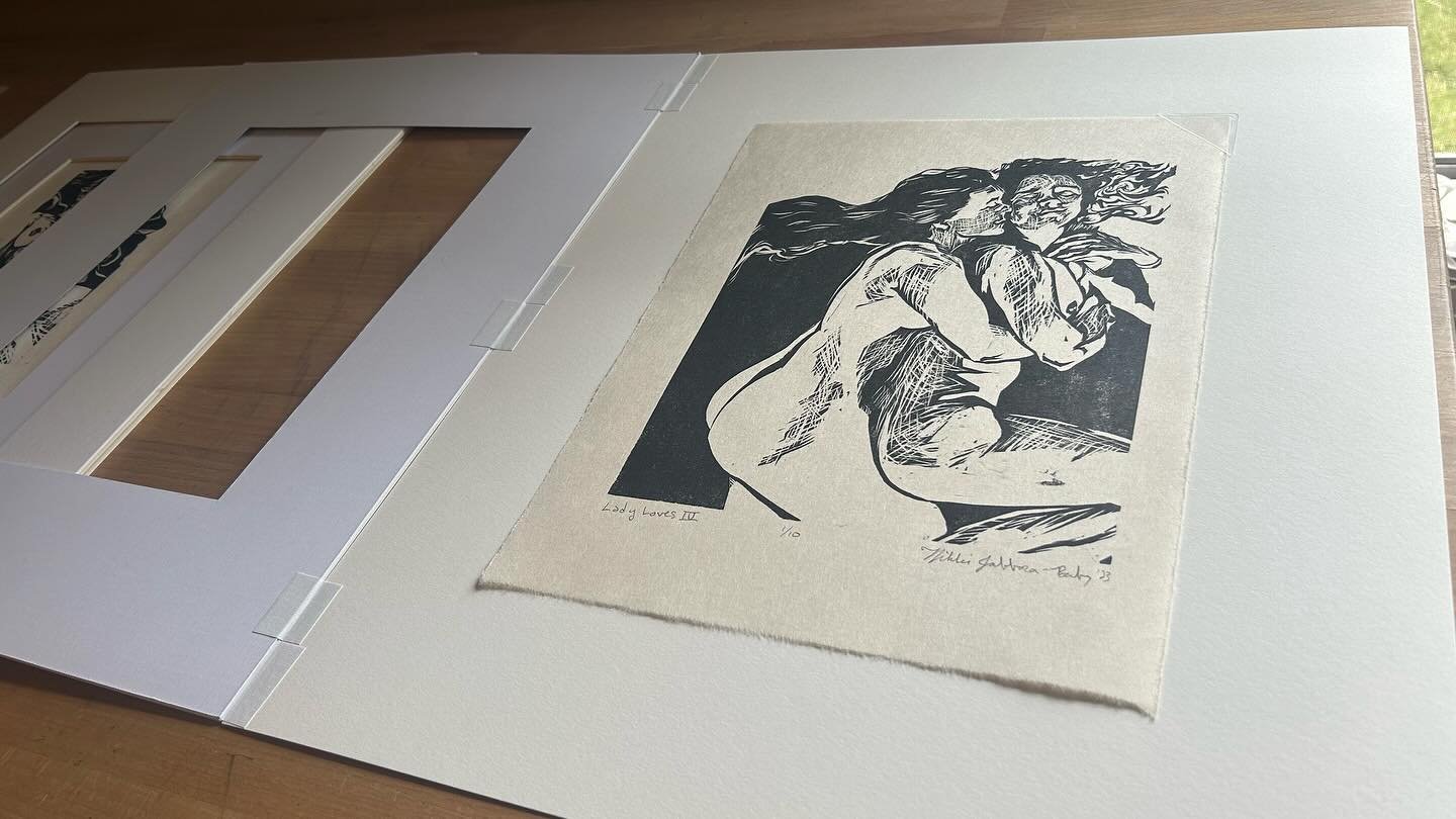 I&rsquo;m working on getting this woodcut print framed and ready for the Seattle Erotic Art Festival this weekend. 

Queer love is sacred. It can be such a brief moment in time, but every instance of it ends up soaking into my system and adding its o