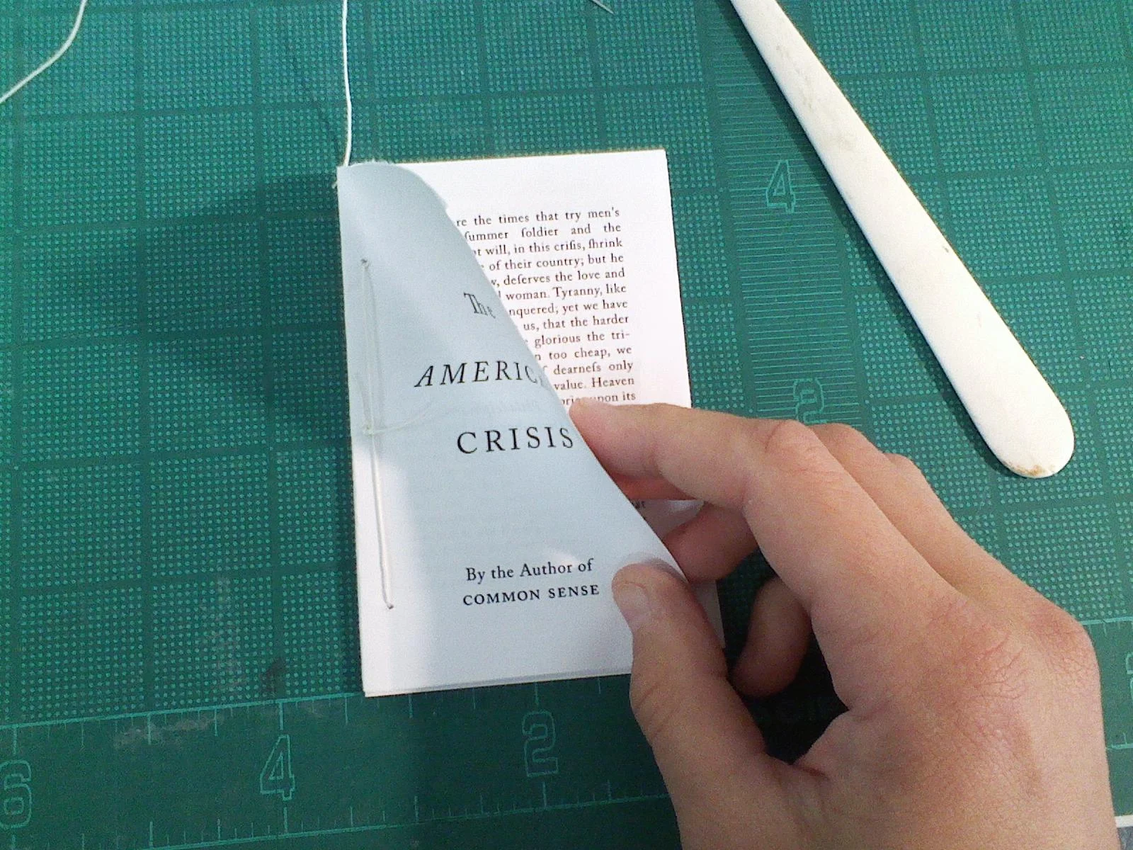 A folded pamphlet of “The American Crisis.”