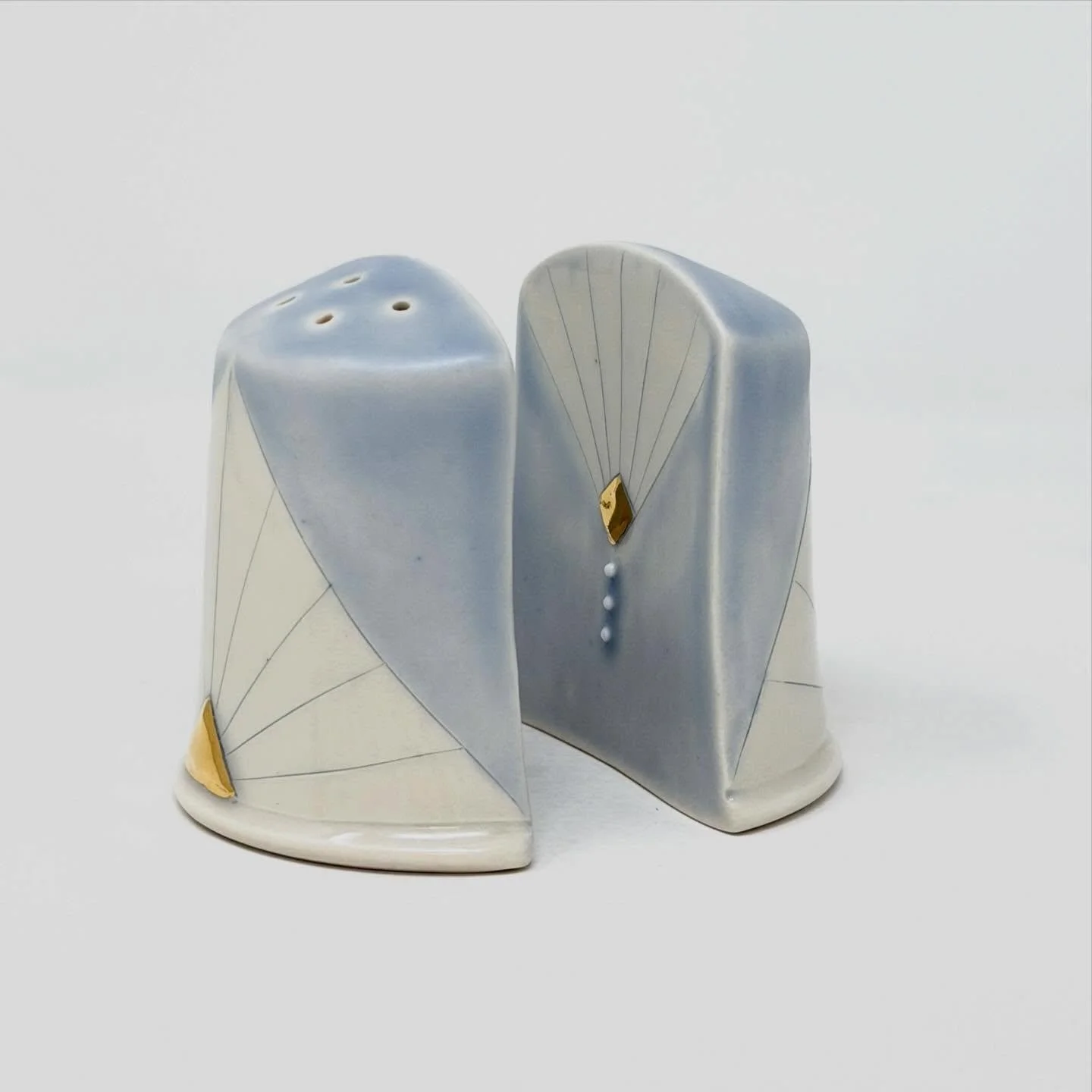 These 3 Salt &amp; Pepper sets are available right now at NCECA Gallery Expo with @clayartcenter 
I have had tons of fun exploring salt n peppers for awhile now. Hope you get to check them out and hold them.
.
#saltandpeppershakers #nceca2026 #cerami