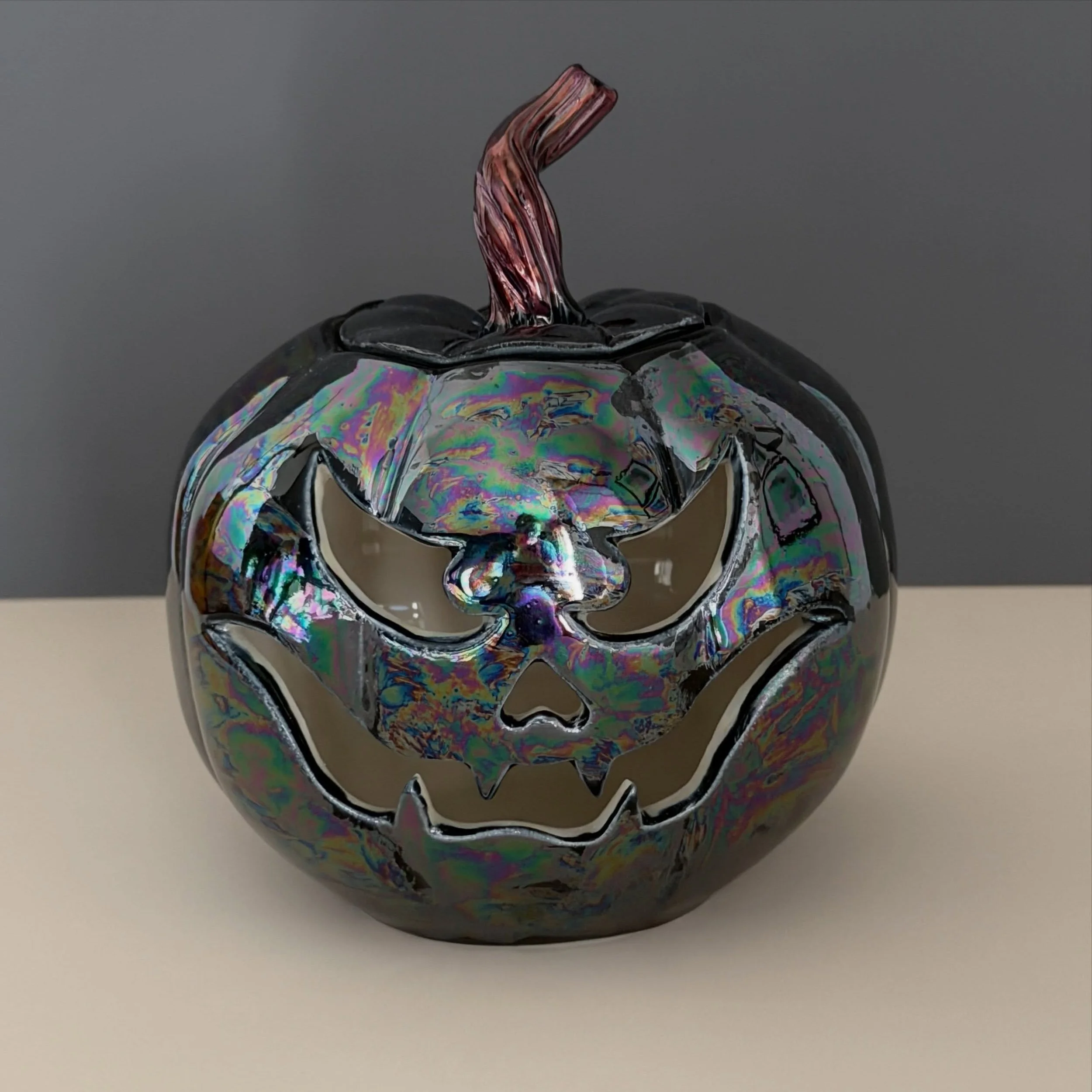 This baby is still available in my shop. I&rsquo;ll never understand why the mother of pearl lusters don&rsquo;t sell right away. I think it&rsquo;s hard to capture the beauty of it in photos and it&rsquo;s the kind of thing you need to see to apprec