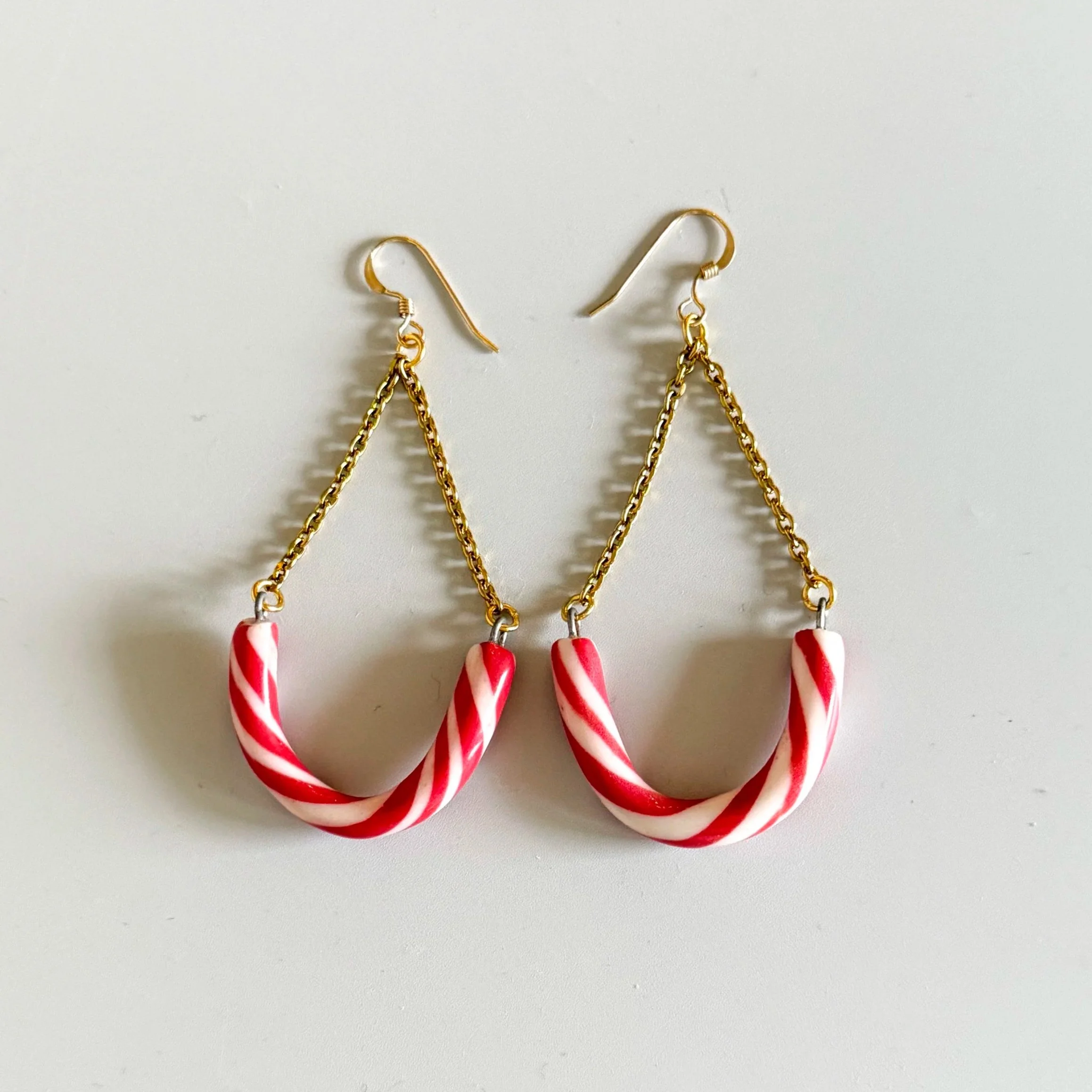 Candy Cane Earrings (gold)