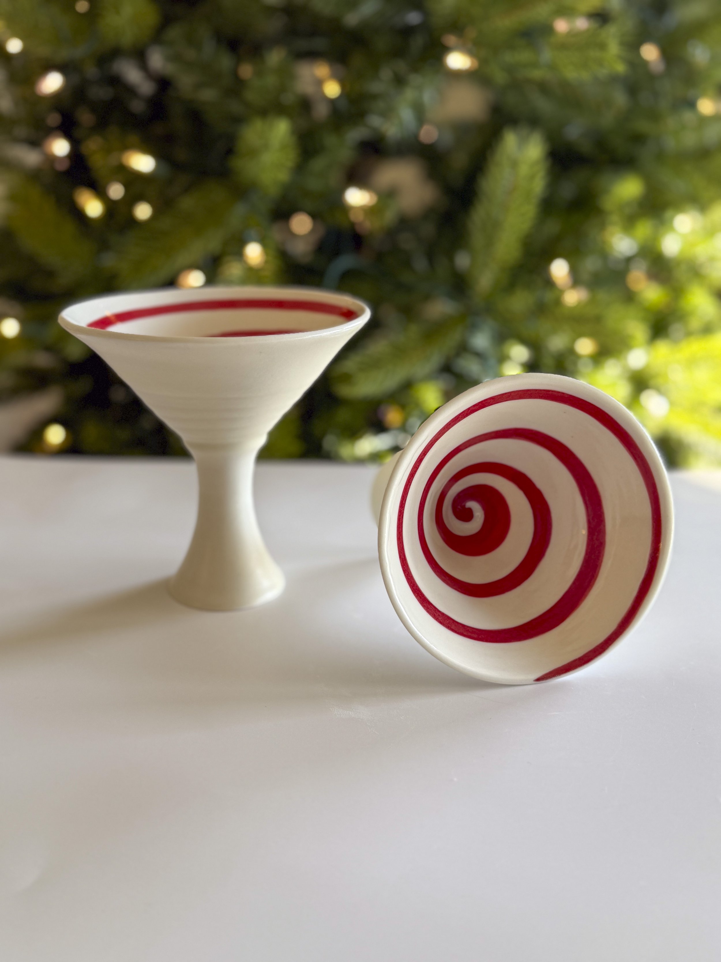 Peppermint Swirl Martini Cups